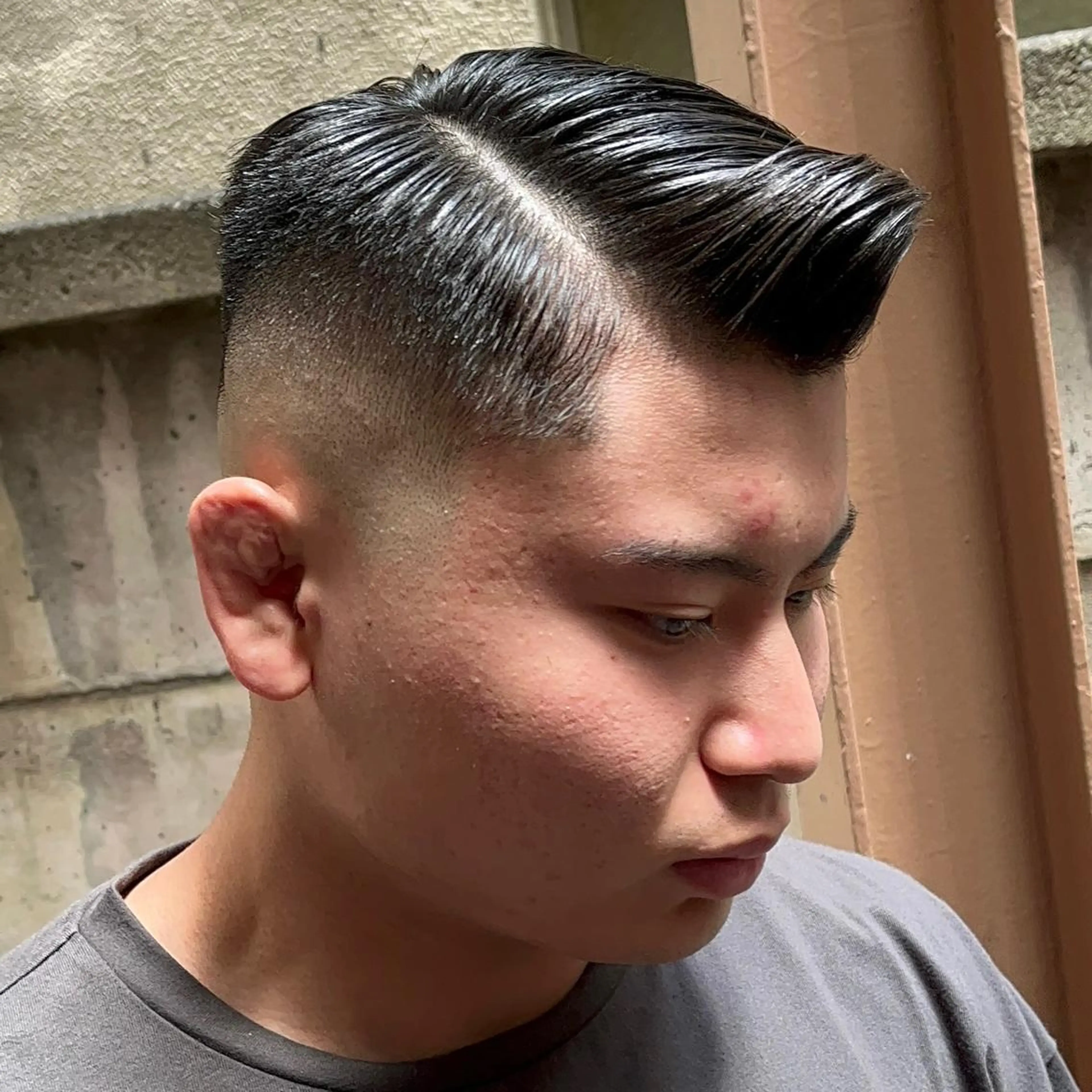 ショート メンズ フェードカット メンズパーマ スキンフェード スペインカール カット 立川/メンズパーマ 厚進太郎のヘアスタイル