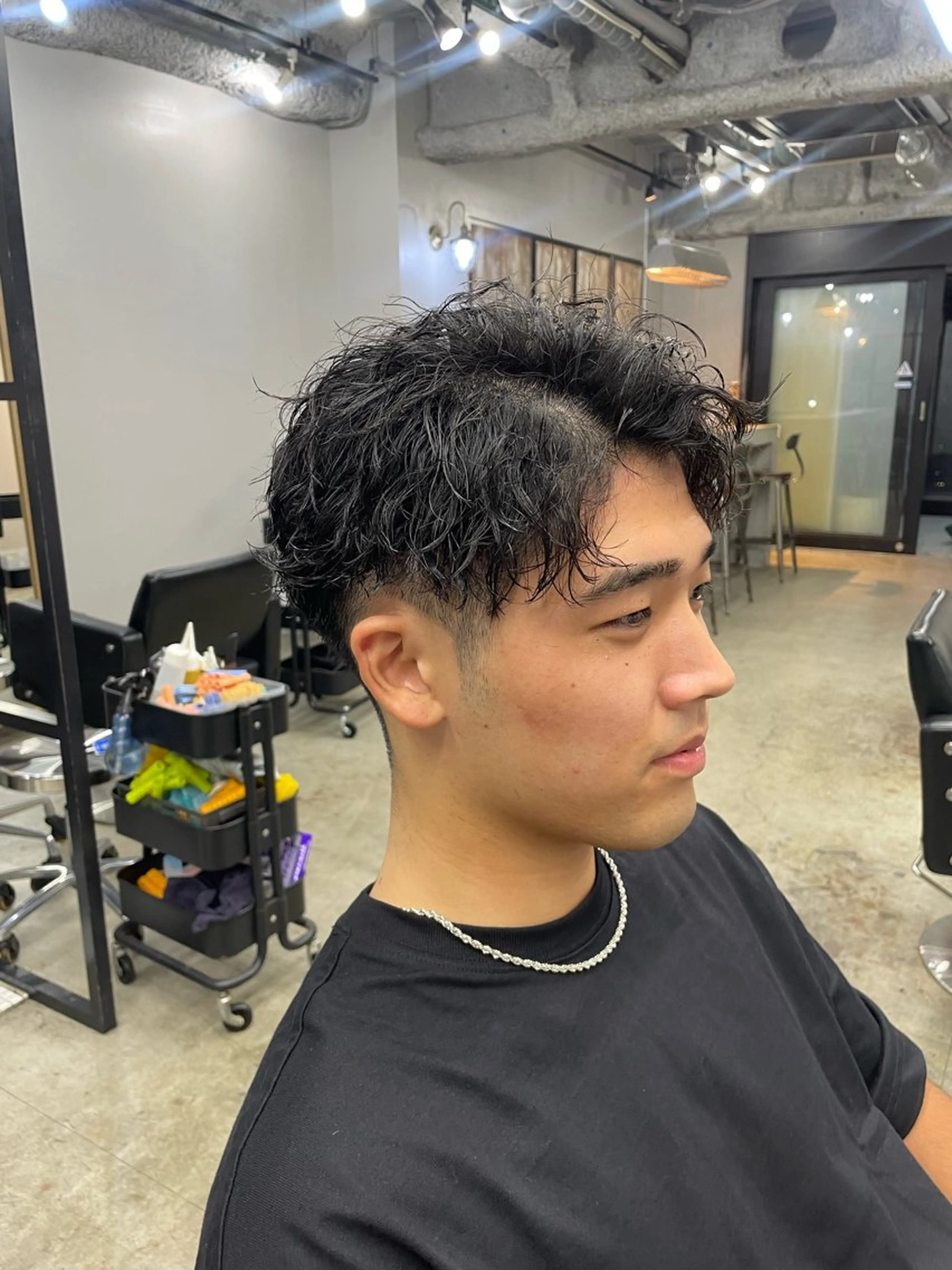 パーマ メンズ 新宿/韓国ヘア/ 髪質改善ストレートのヘアスタイル