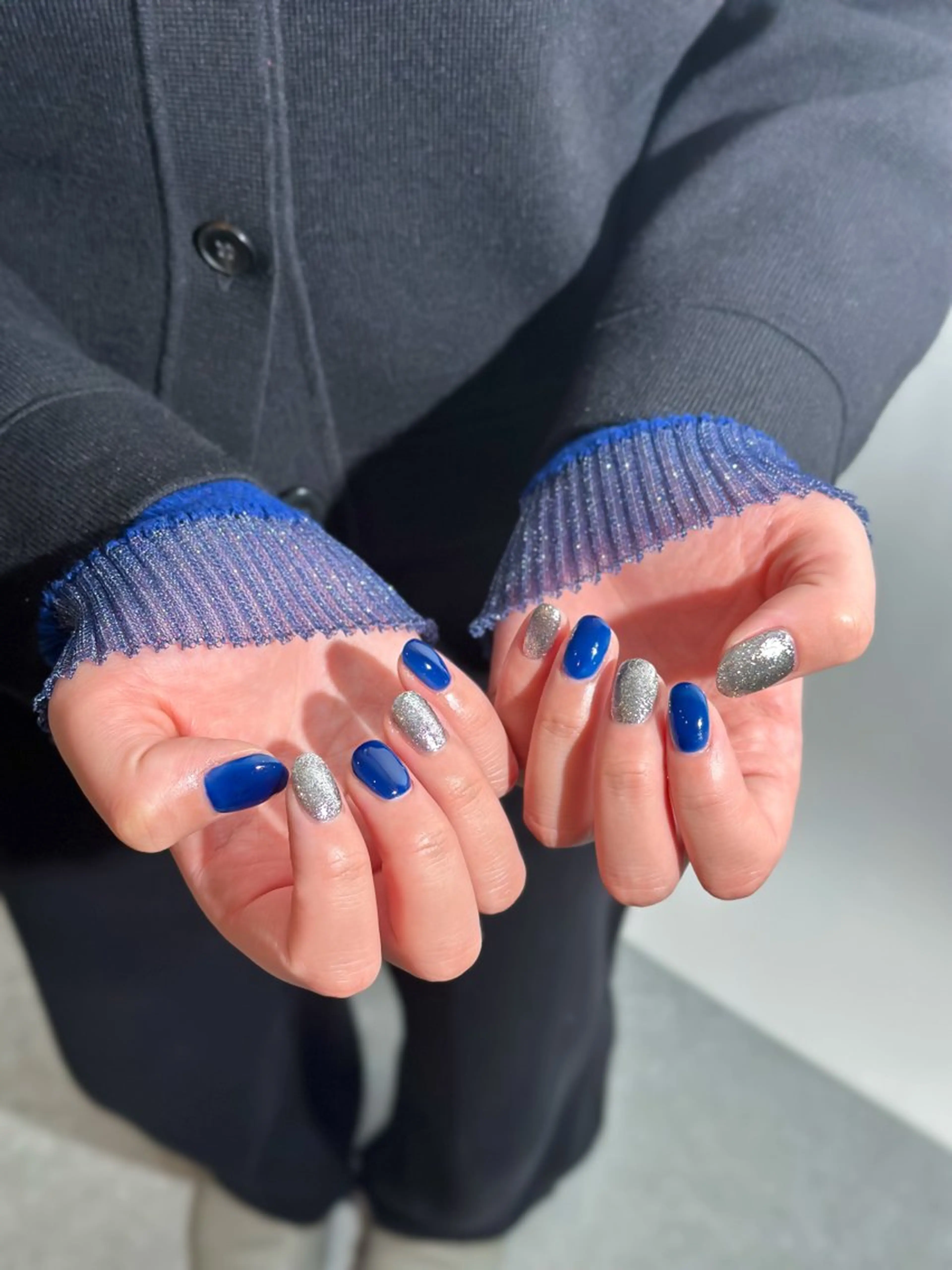 ネイル ブルー ハンドネイル Organ mayaのネイルデザイン