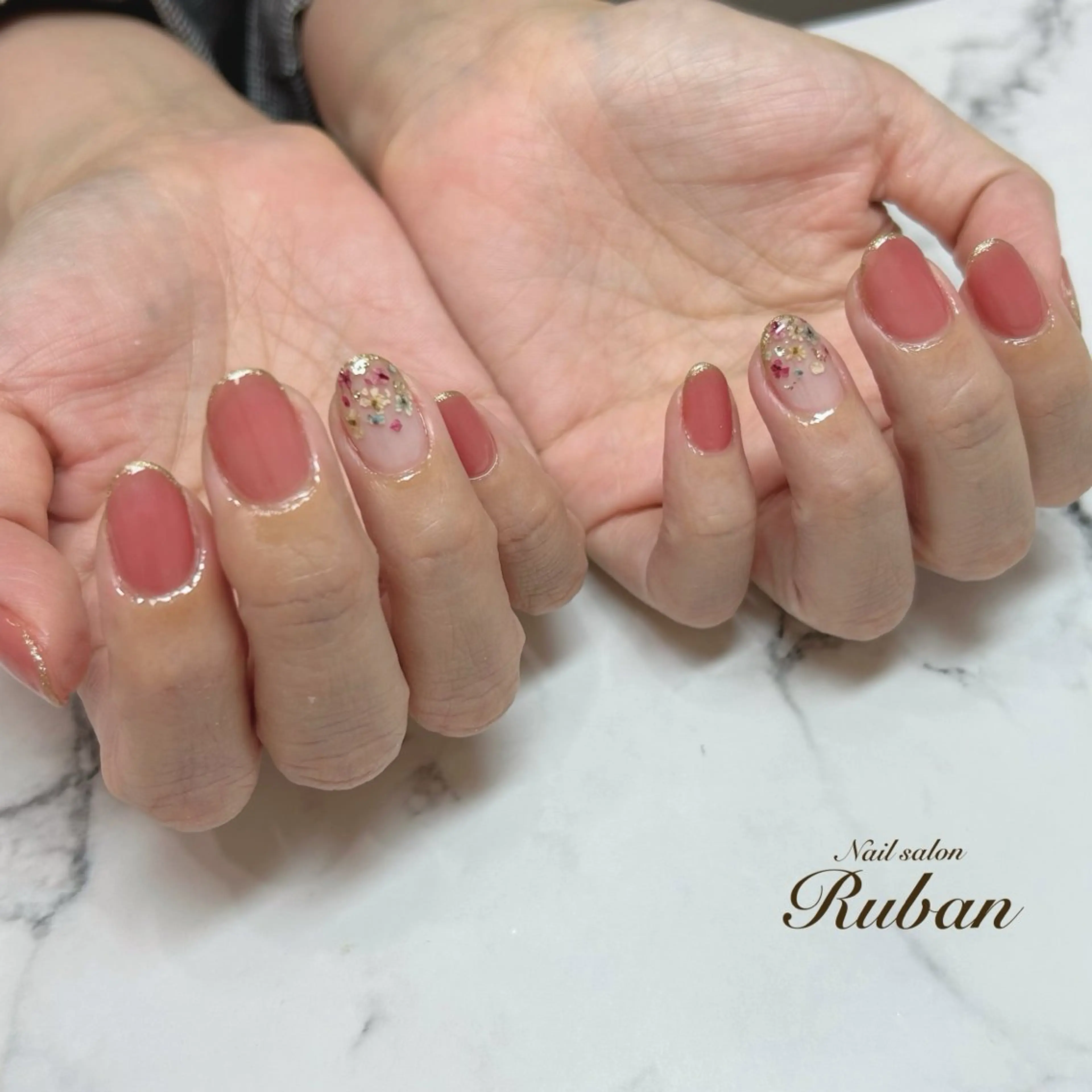 ネイル フラワーネイル Nail salon Ruban所属・Nail salon Rubanのネイルデザイン