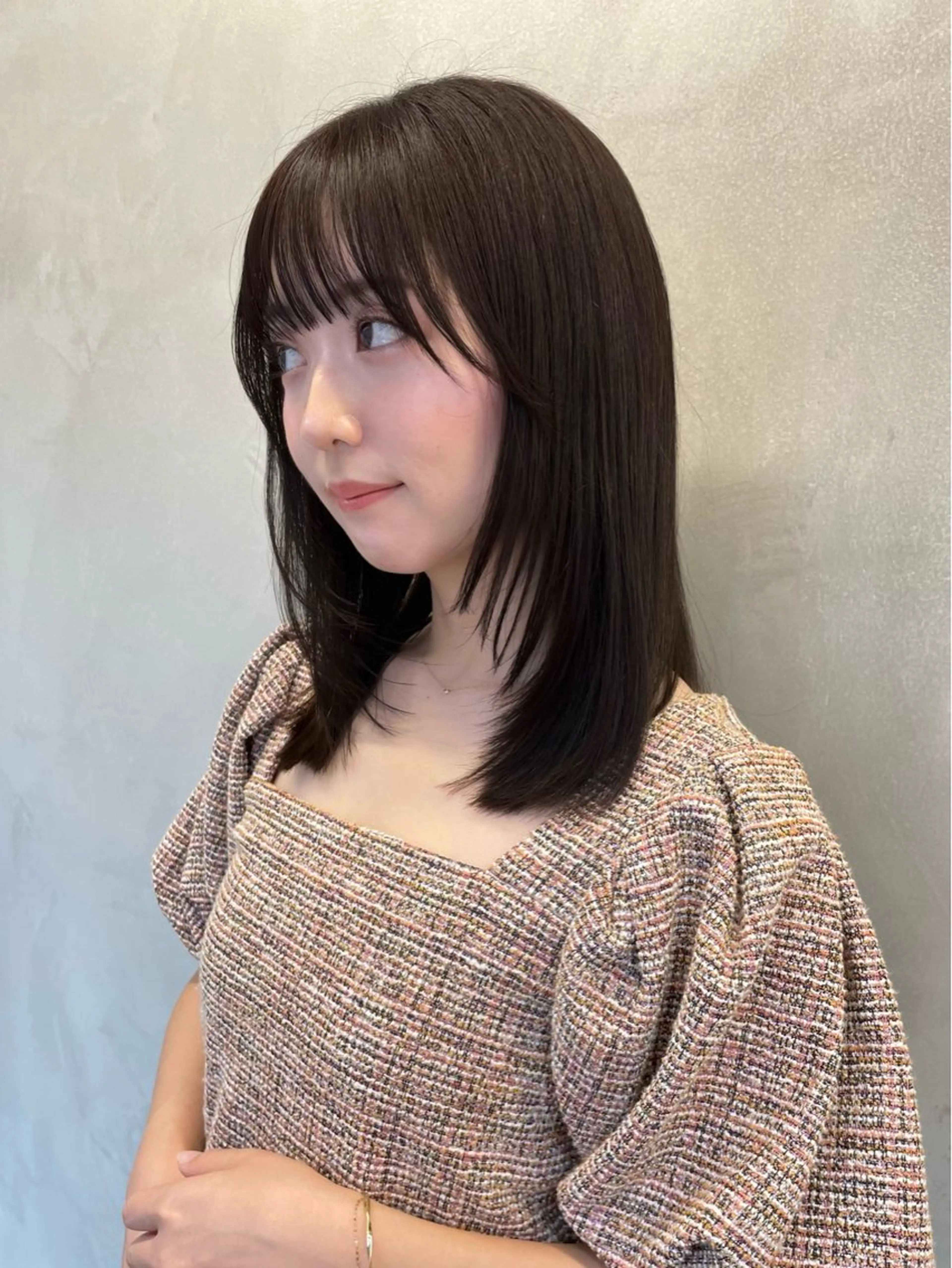 ミディアム カラー 縮毛矯正ブリーチなし 🍒❤ゆうきのヘアスタイル