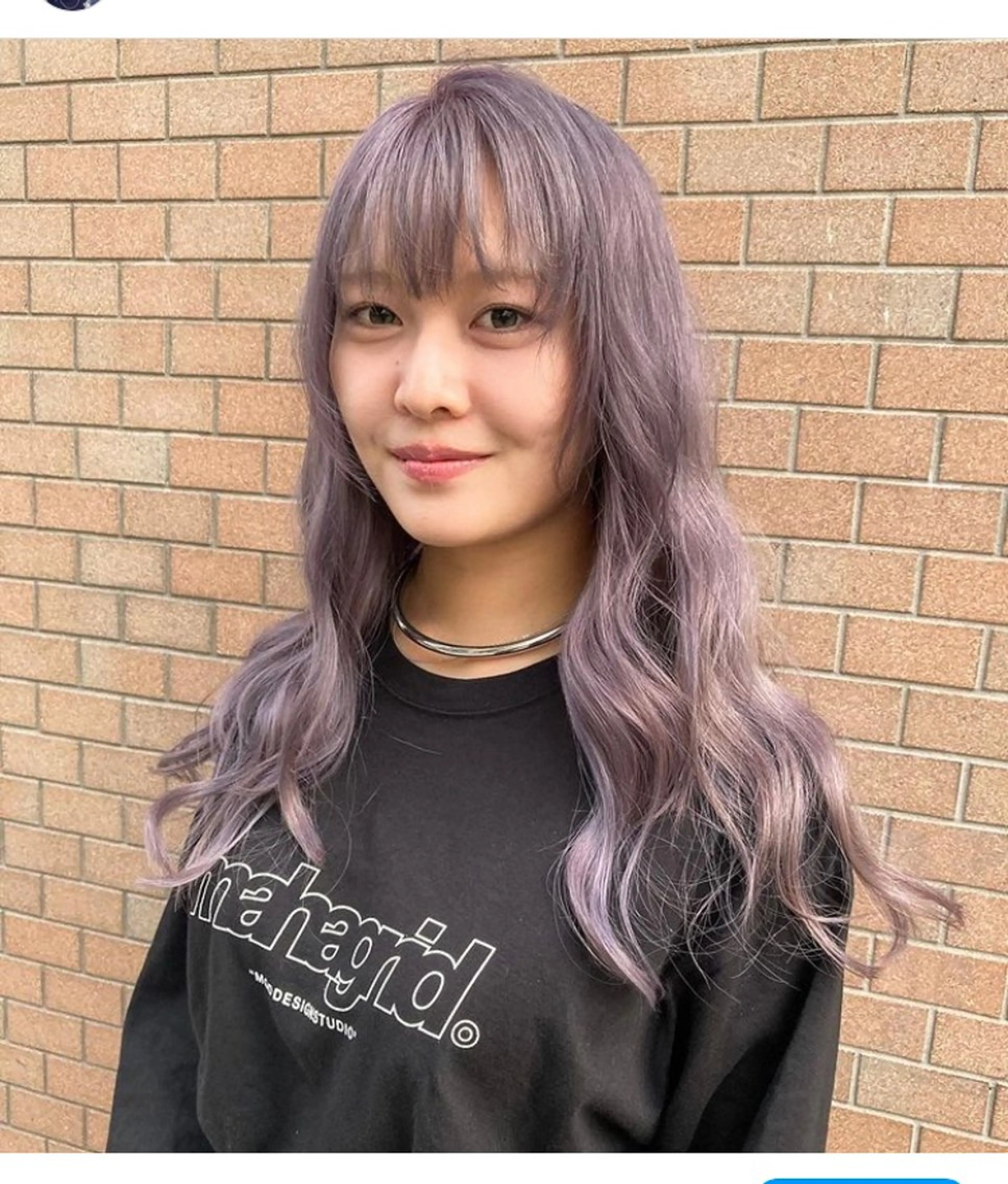 ロング カラー ブリーチ ラベンダーカラー 大阪ヴィーガンサロン KANAKOのヘアスタイル