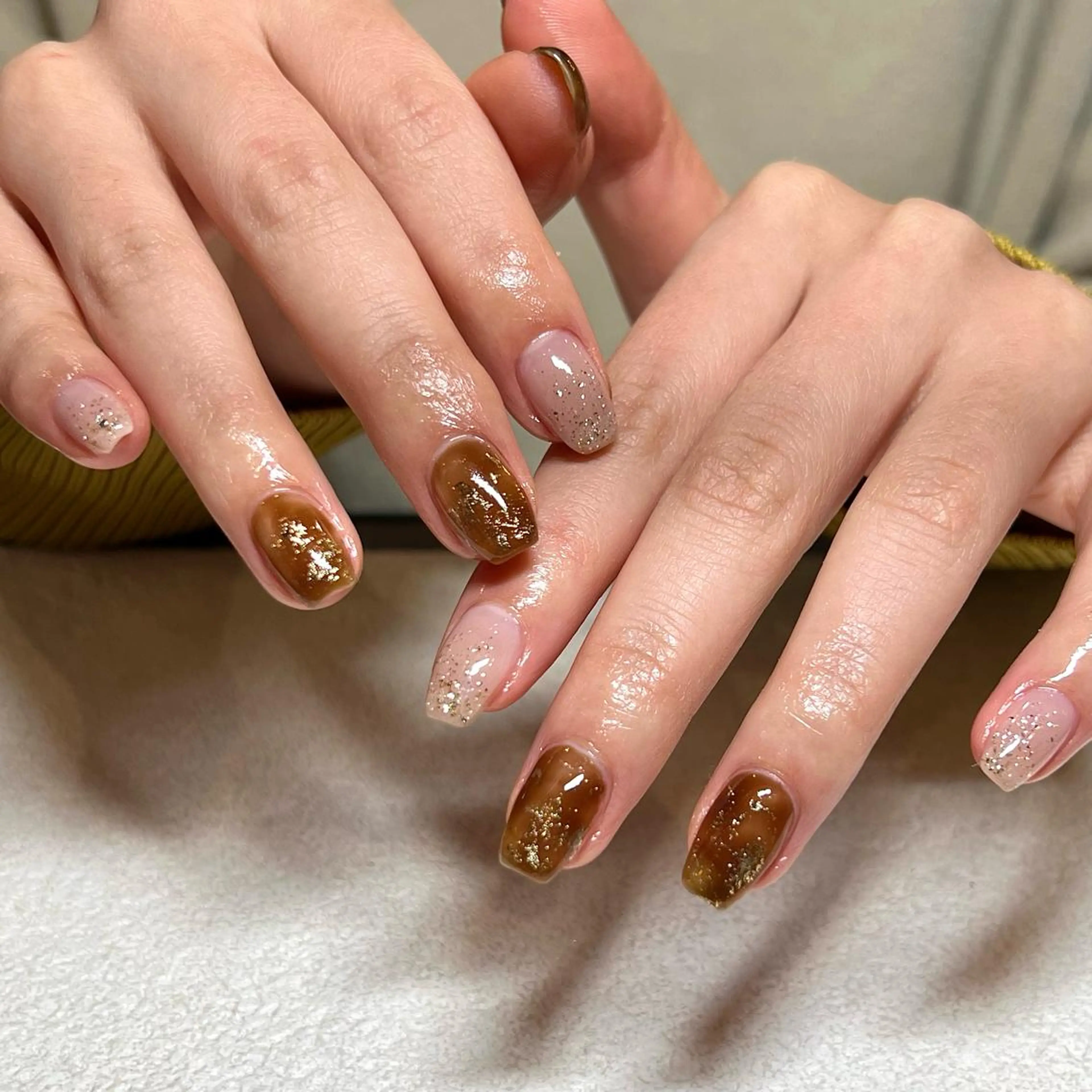 ネイル ジェルネイル ニュアンスネイル パラジェル ハンドネイル Cleo中目黒店 Hinahoのネイルデザイン