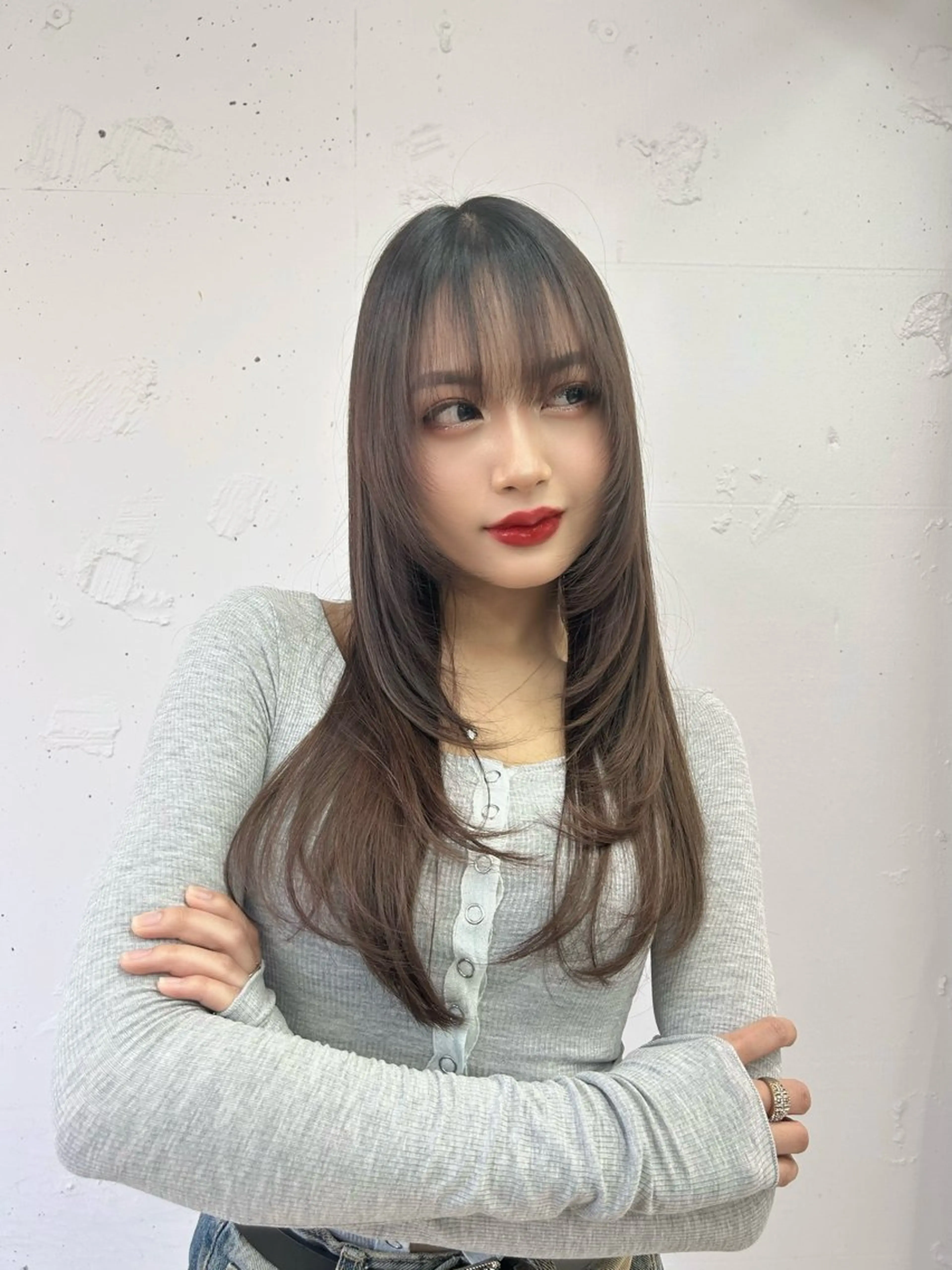 セミロング くびれボブレイヤー 渋谷/kougaのヘアスタイル