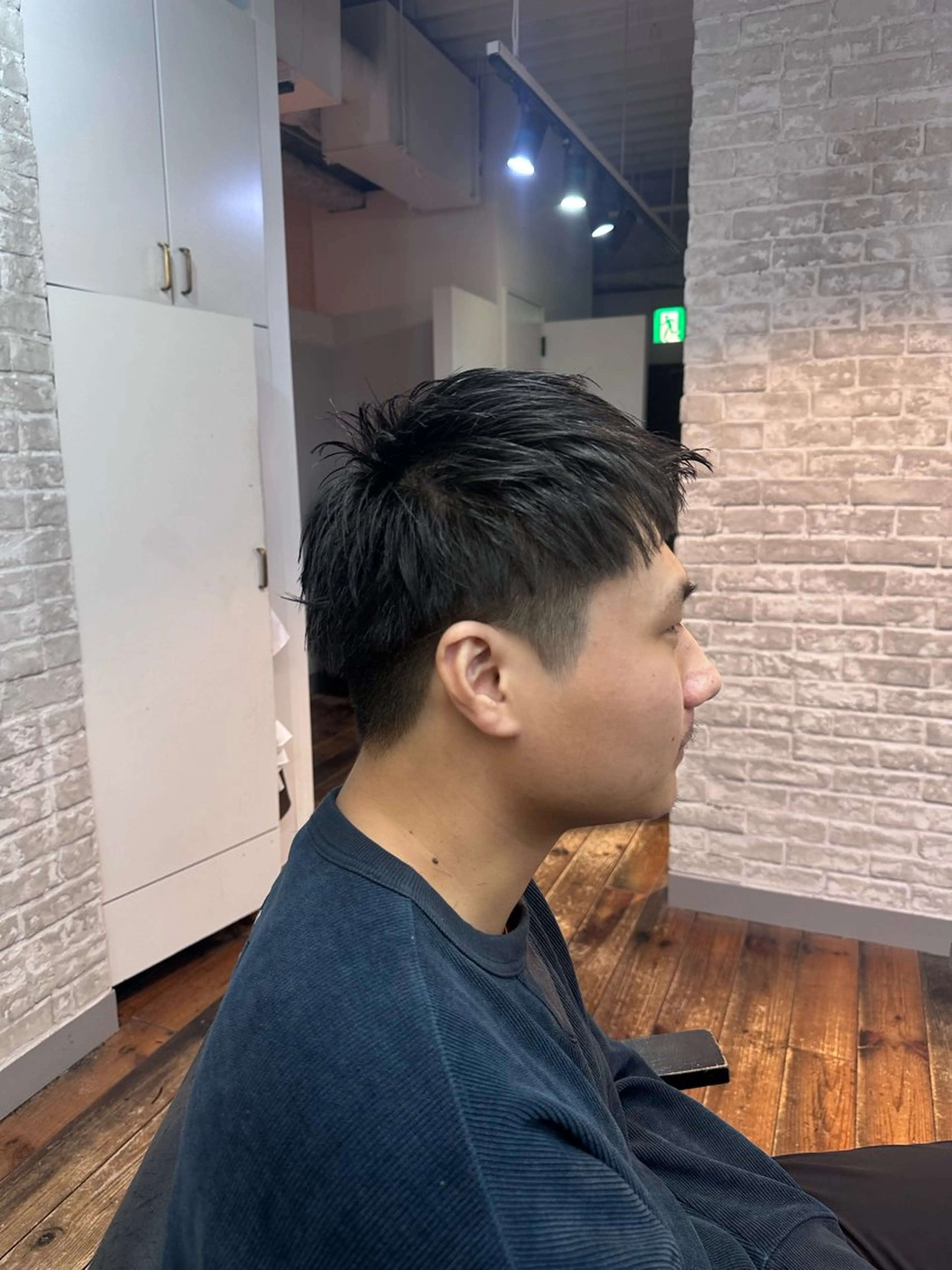 ショート メンズ カット 🩵つなぎショート✨ パーマスタイル みくのヘアスタイル