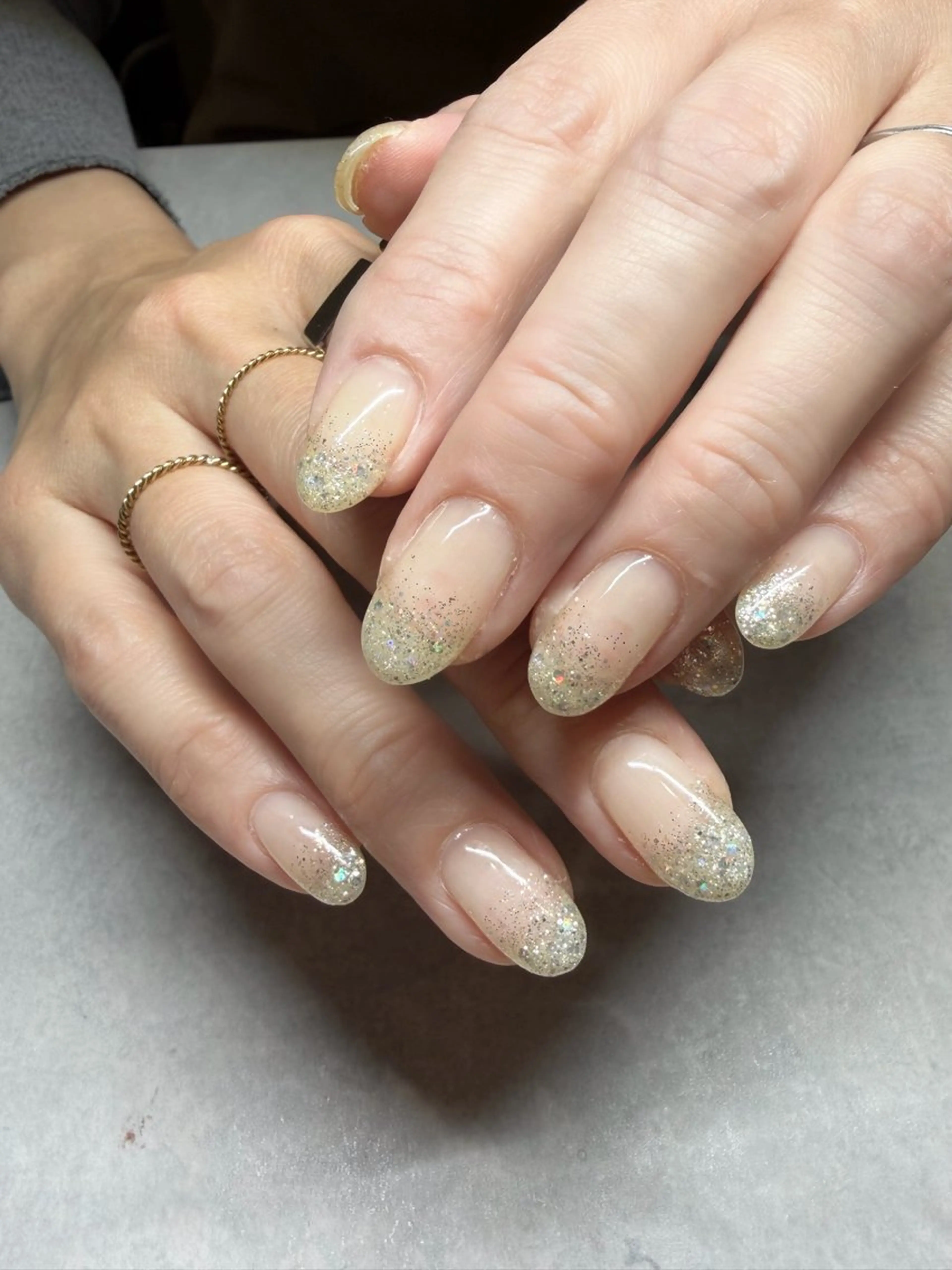 ネイル グラデーション ラメ(グリッター) ラメグラデーション salon madre Sakiのネイルデザイン