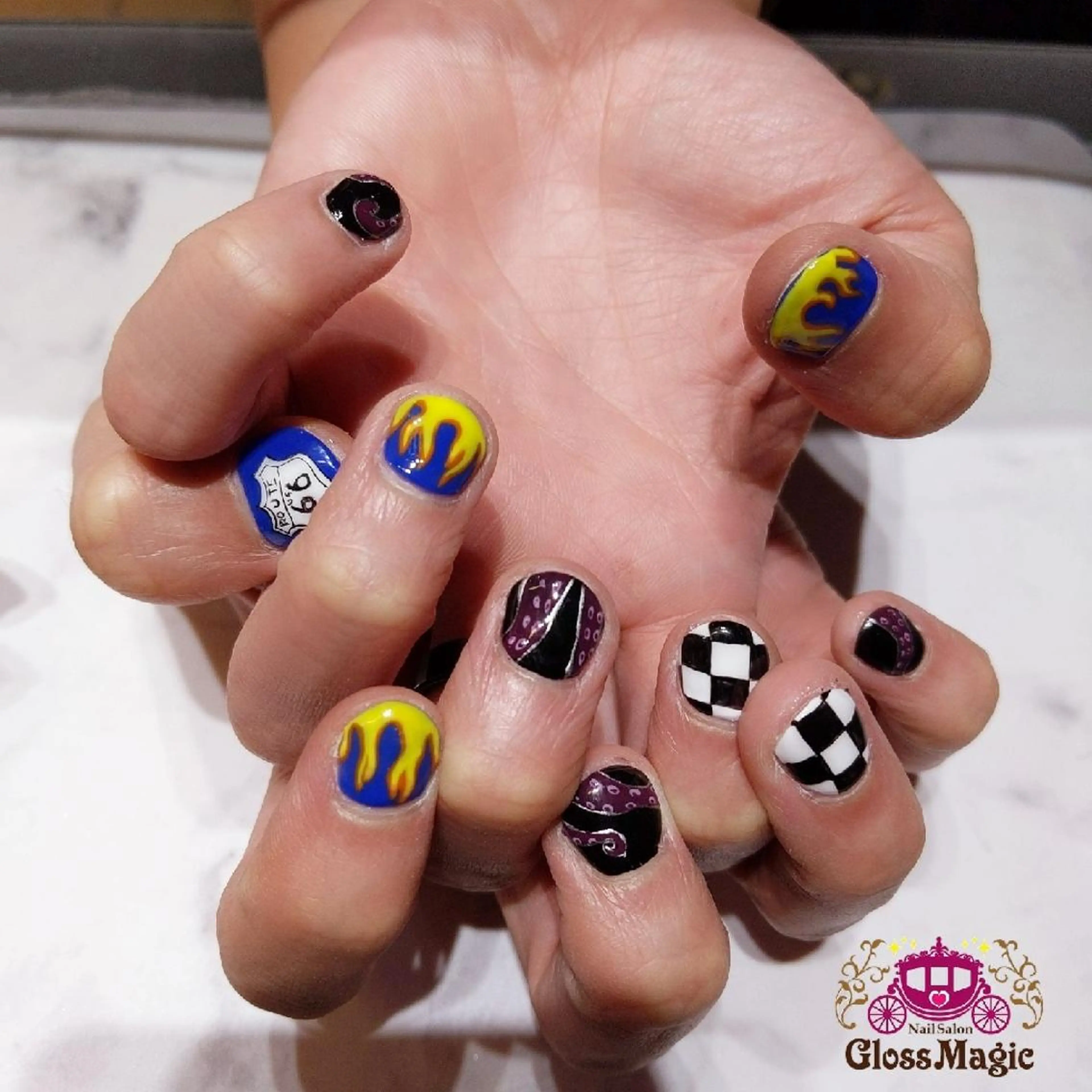 ネイル メンズ ハンドネイル あ きのネイルデザイン