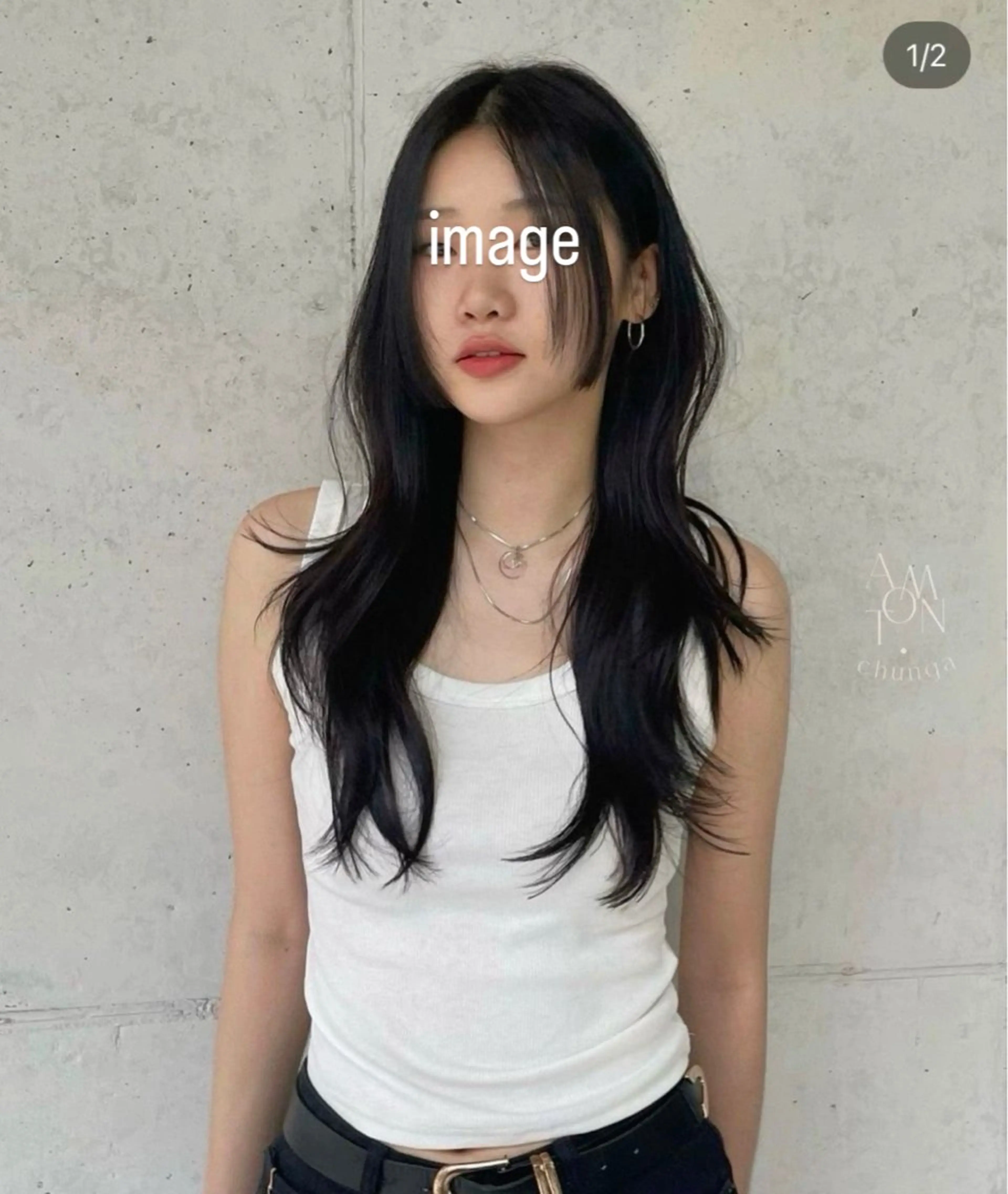 ロング ハッシュカット 小森聖奈 韓国風レイヤーカットのその他イメージ