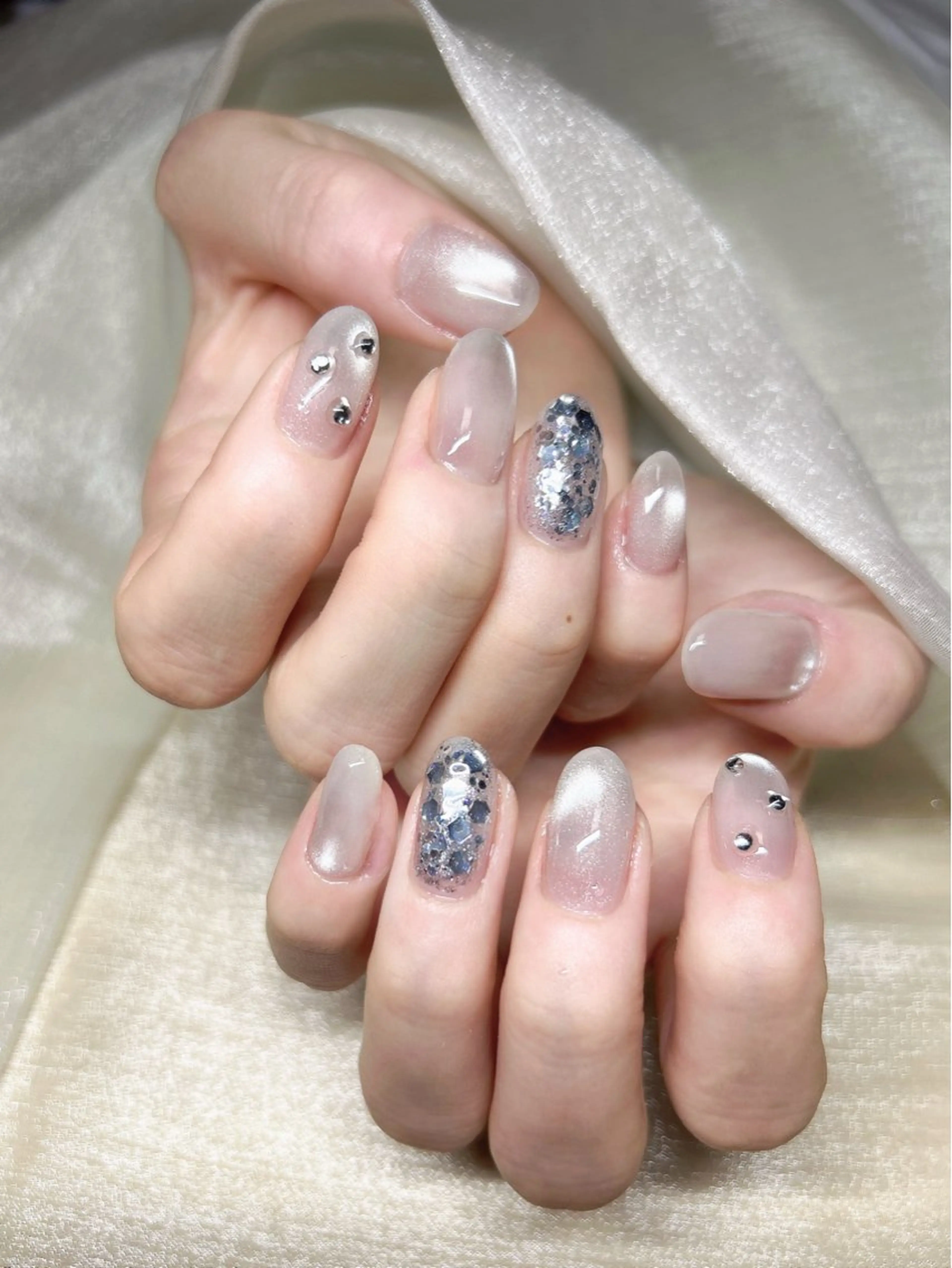 ネイル アートネイル ホログラムネイル マグネットネイル LUKA NAILのネイルデザイン