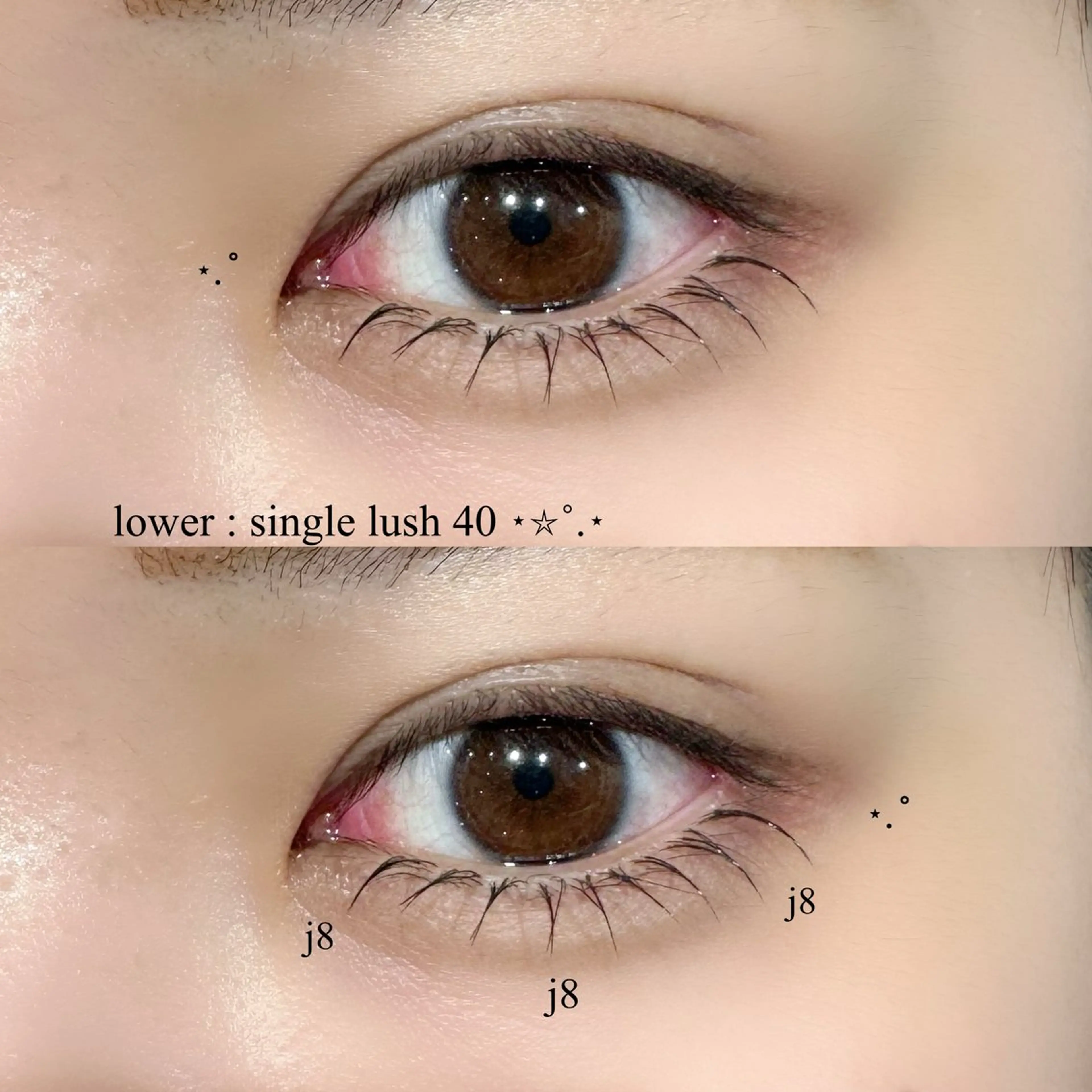 下まつげセーブルエクステ40本🌟 オフ無料　⚠︎他のメニューに追加したい方はdmにてご連絡ください💁🏻‍♀️の写真