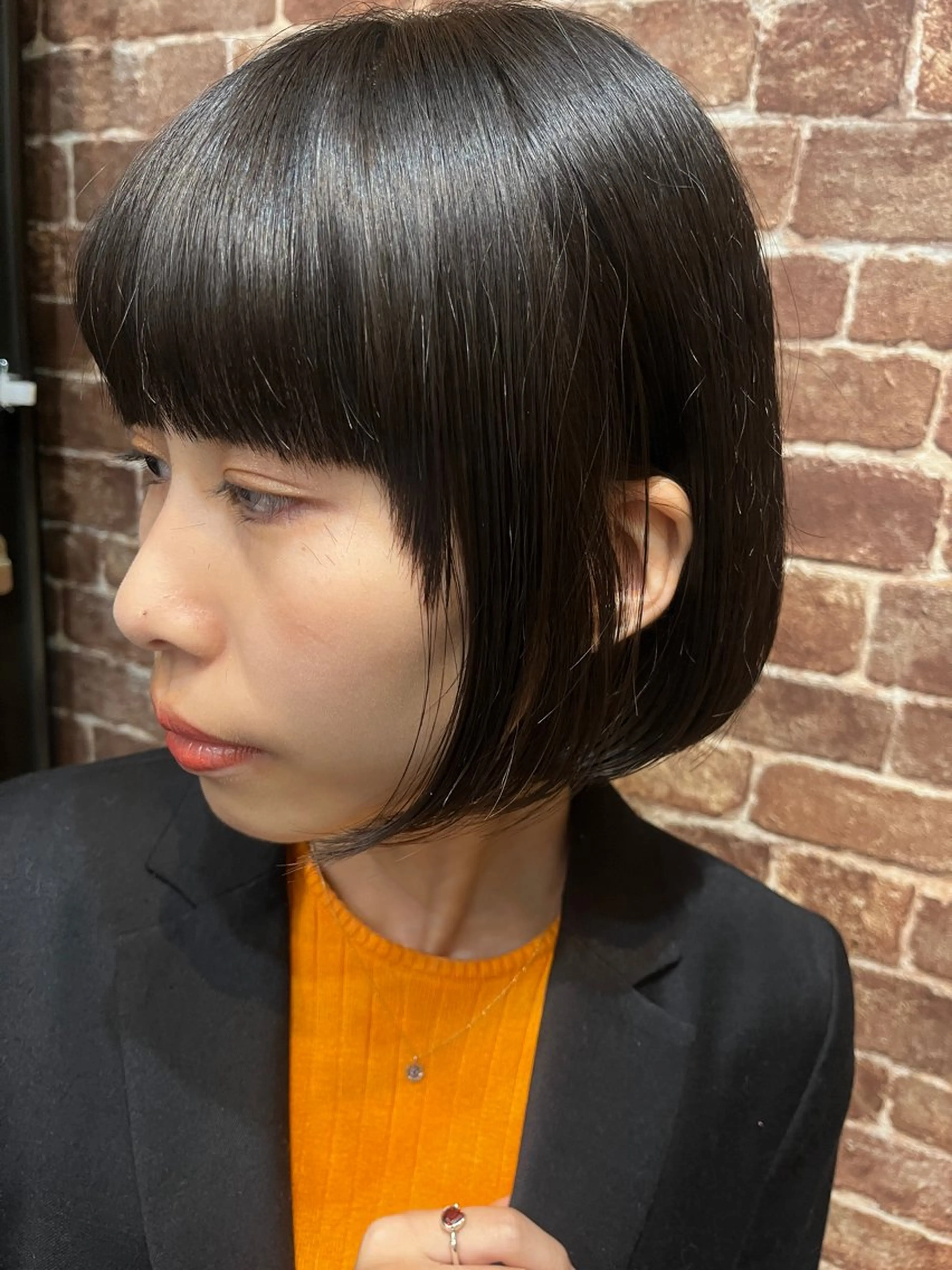 ミディアム カラー 久木原 ゆりのヘアスタイル