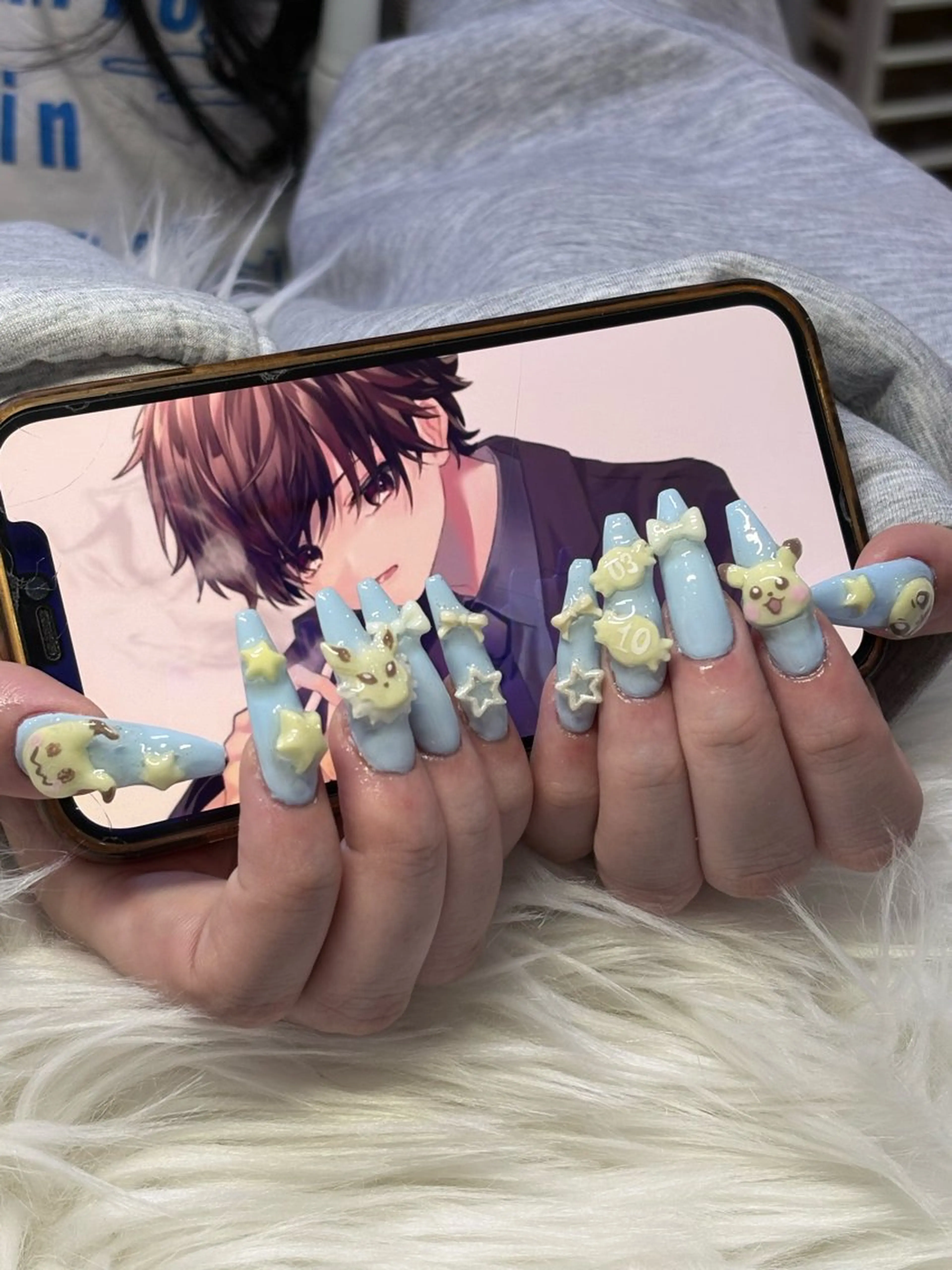 ネイル ハンドネイル さゆり￤推しキャラ ￤ロングネイル🩷のネイルデザイン