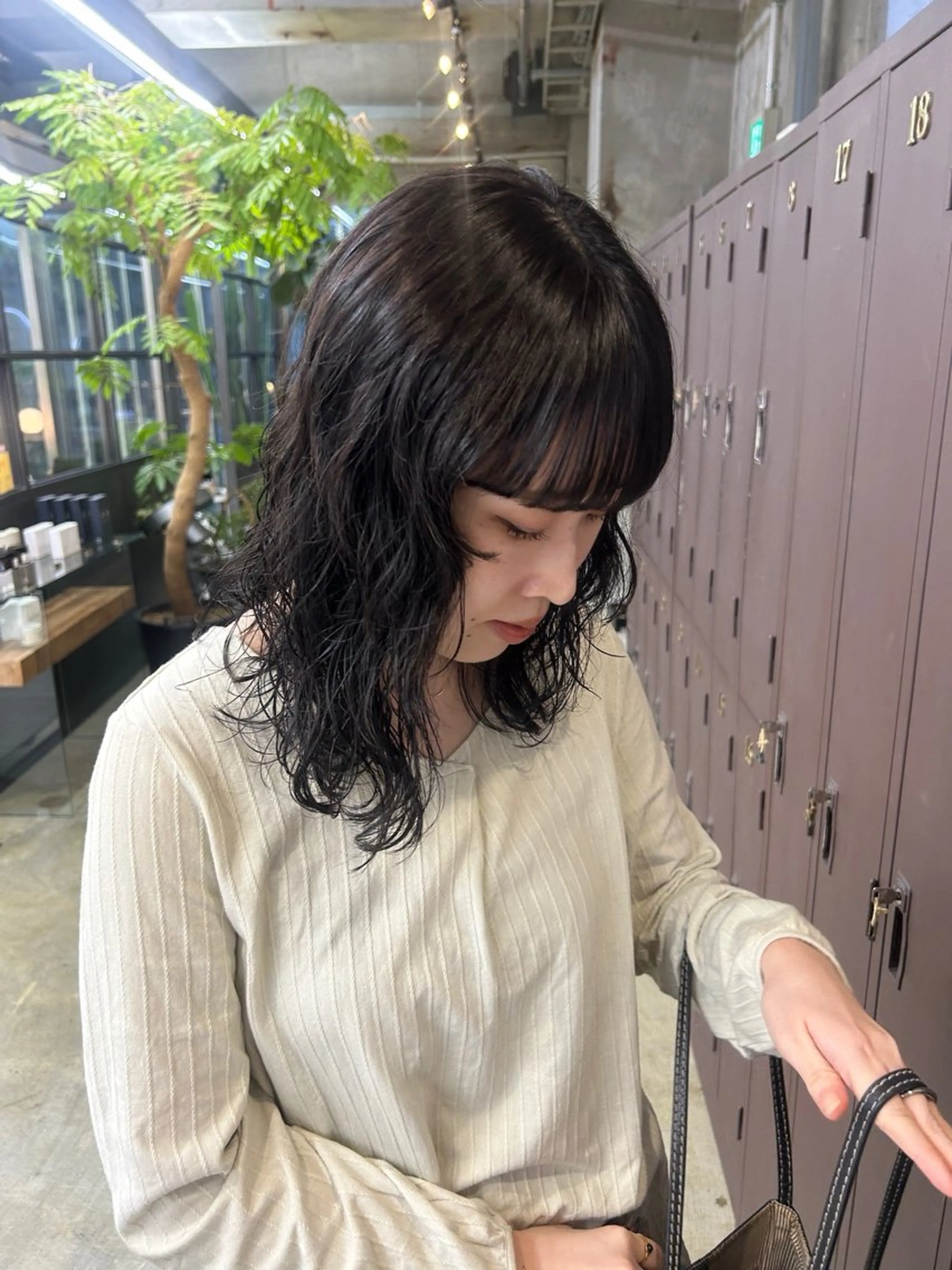 セミロング カット ヘアカラー パーマ 伊藤ほのか /パーマ/オリーブのヘアスタイル