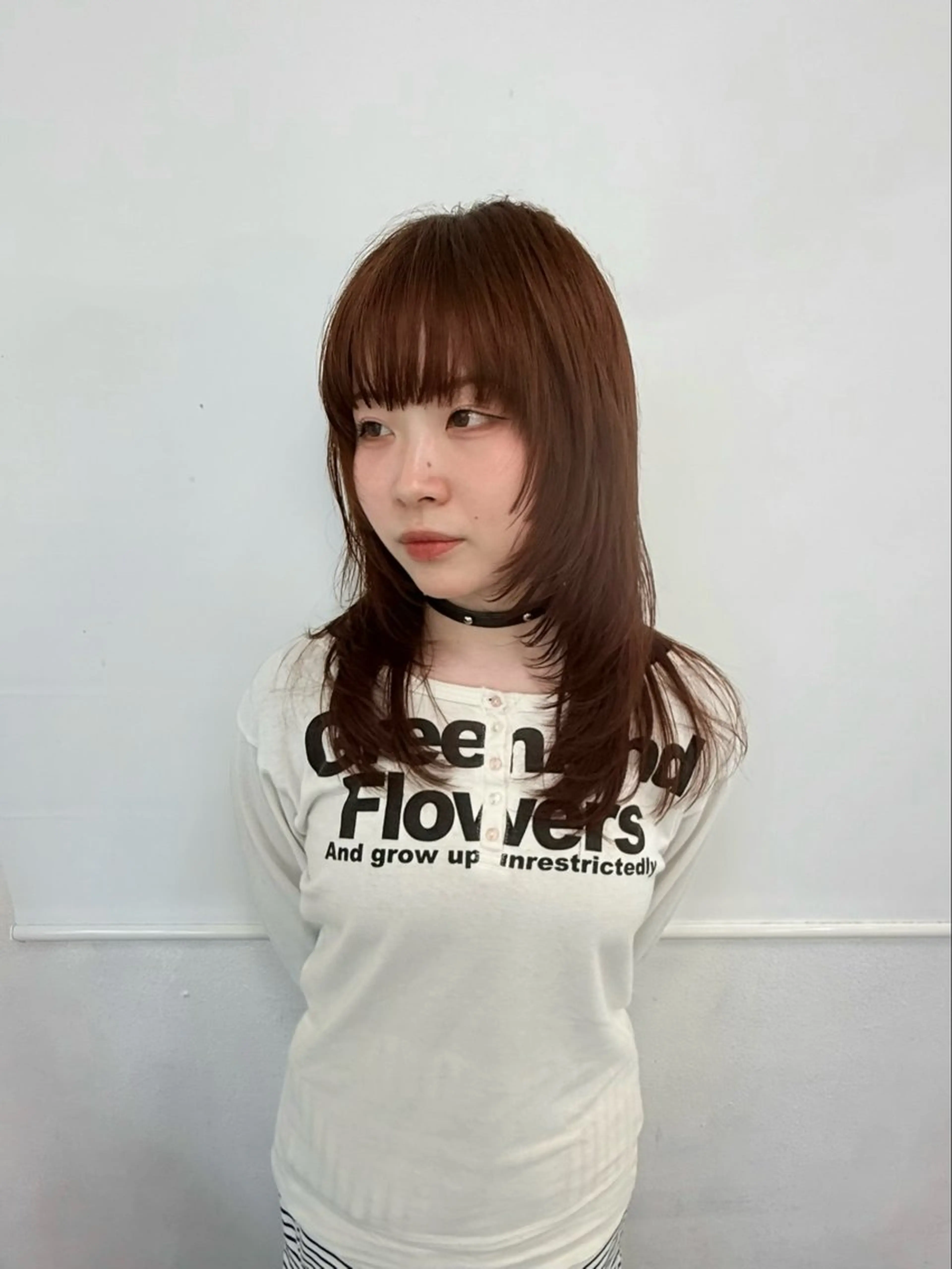 セミロング カラー カット ヘアカラー トリートメント ウルフレイヤー エクステ/kokiのヘアスタイル