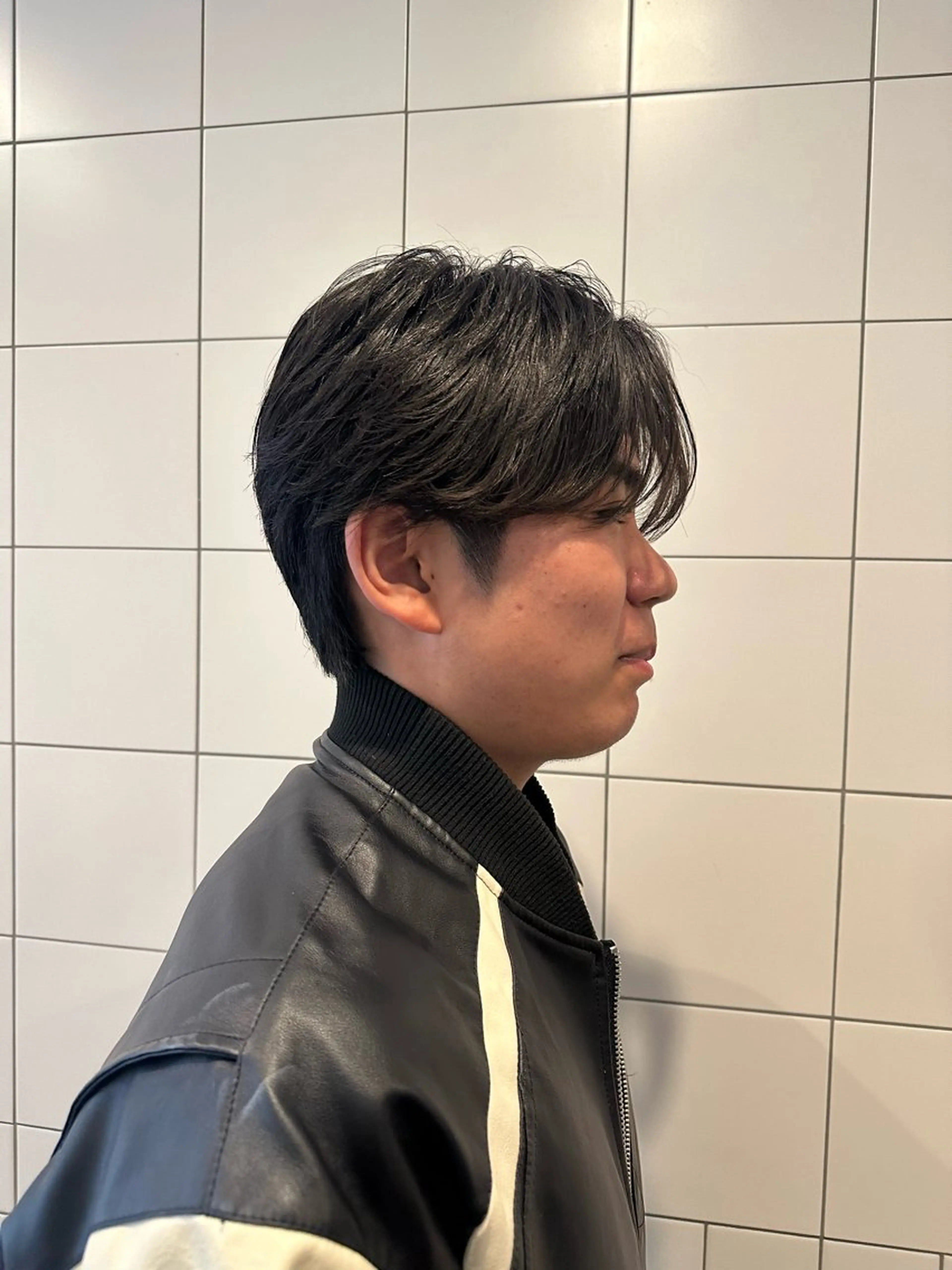 メンズ センターパート 岡部 琉斗のヘアスタイル