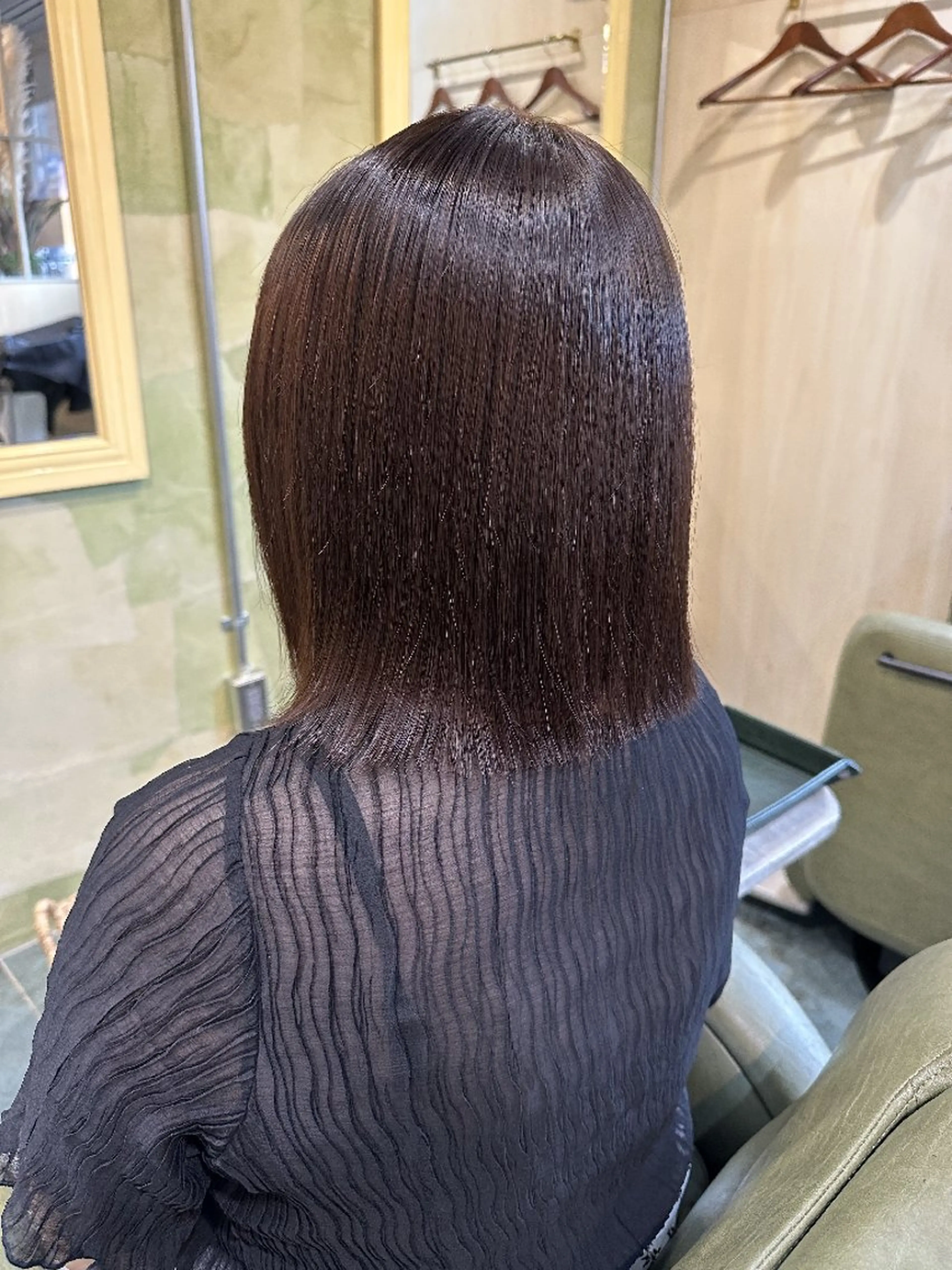 ミディアム 酸性ストレート カット 縮毛矯正 川端 智治のヘアスタイル