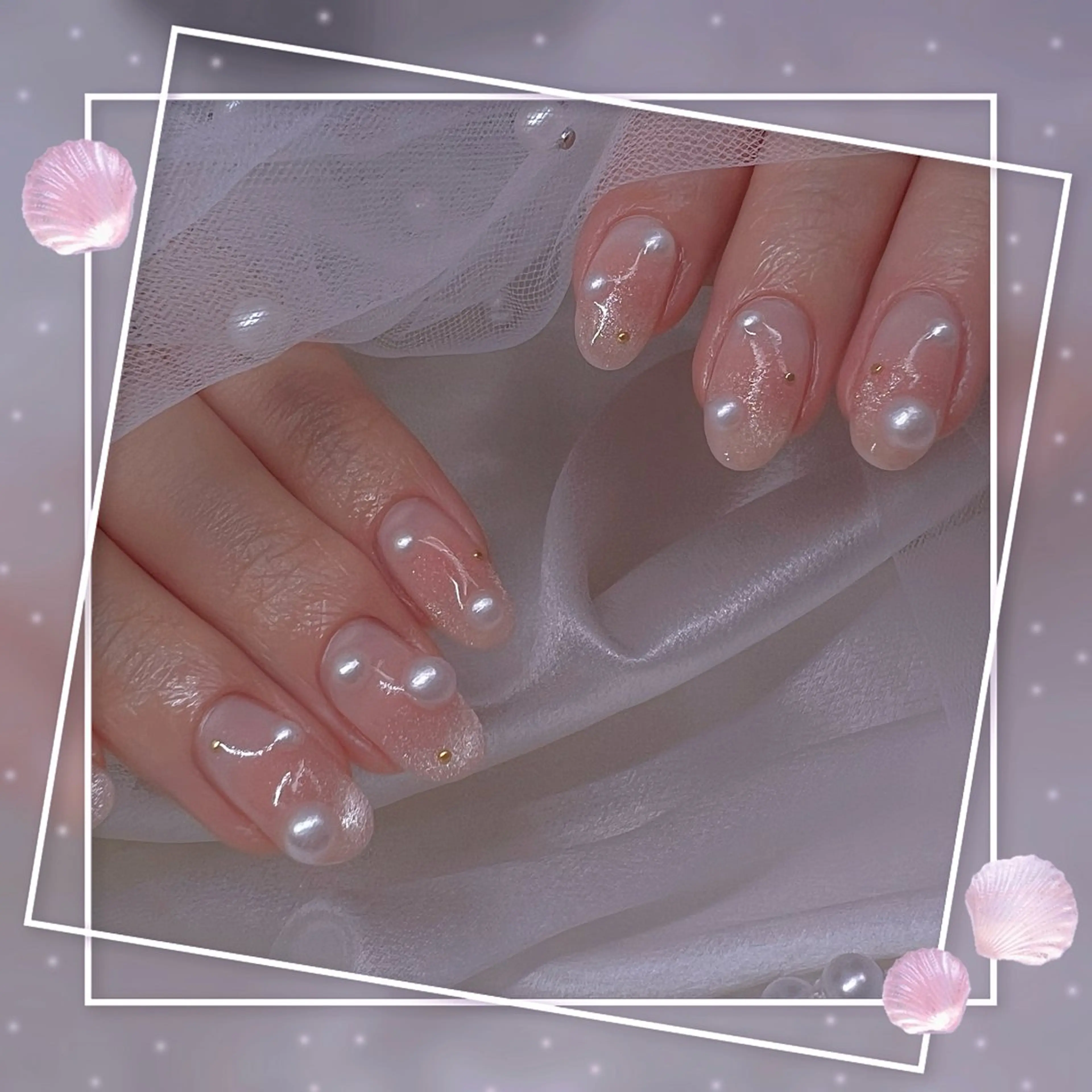 ネイル チークネイル ガーリー グラデーション マグネットネイル ピンク ハンドネイル ハンドケア Chill Nailsalonのネイルデザイン