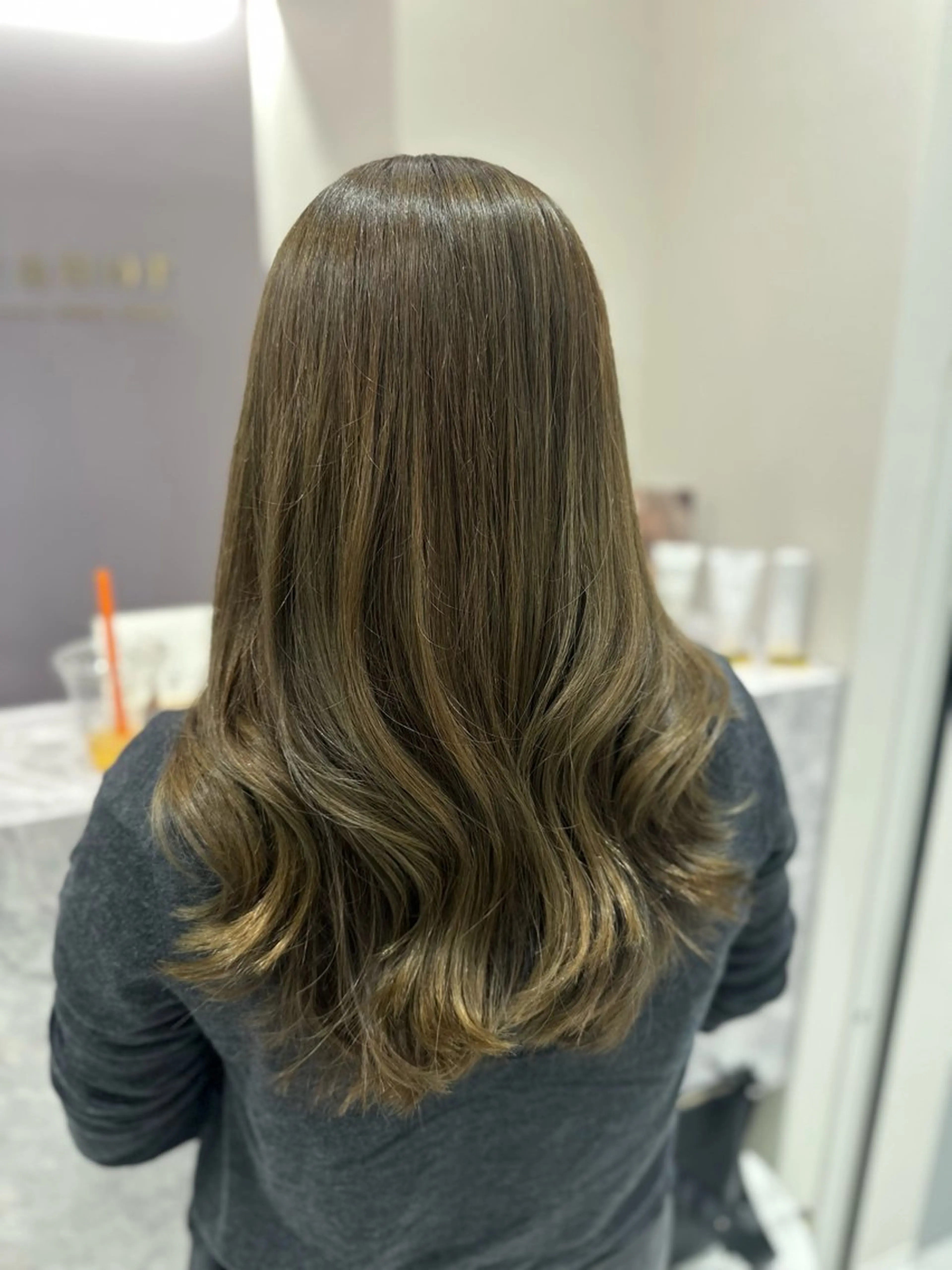 ロング カラー カット ヘアカラー トリートメント 韓国レイヤー✨ yasuko銀座のヘアスタイル