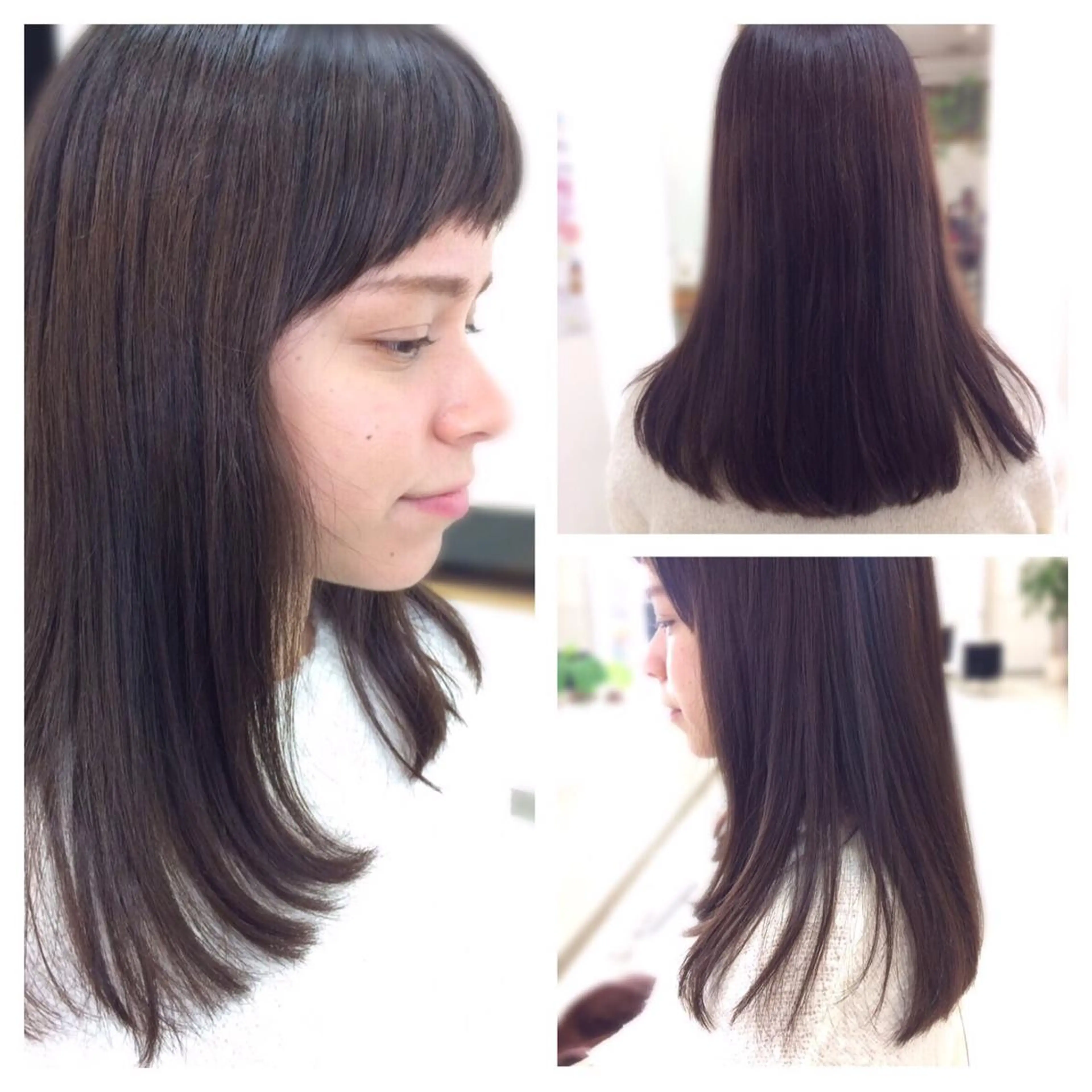 セミロング いけだ ゆうのヘアスタイル