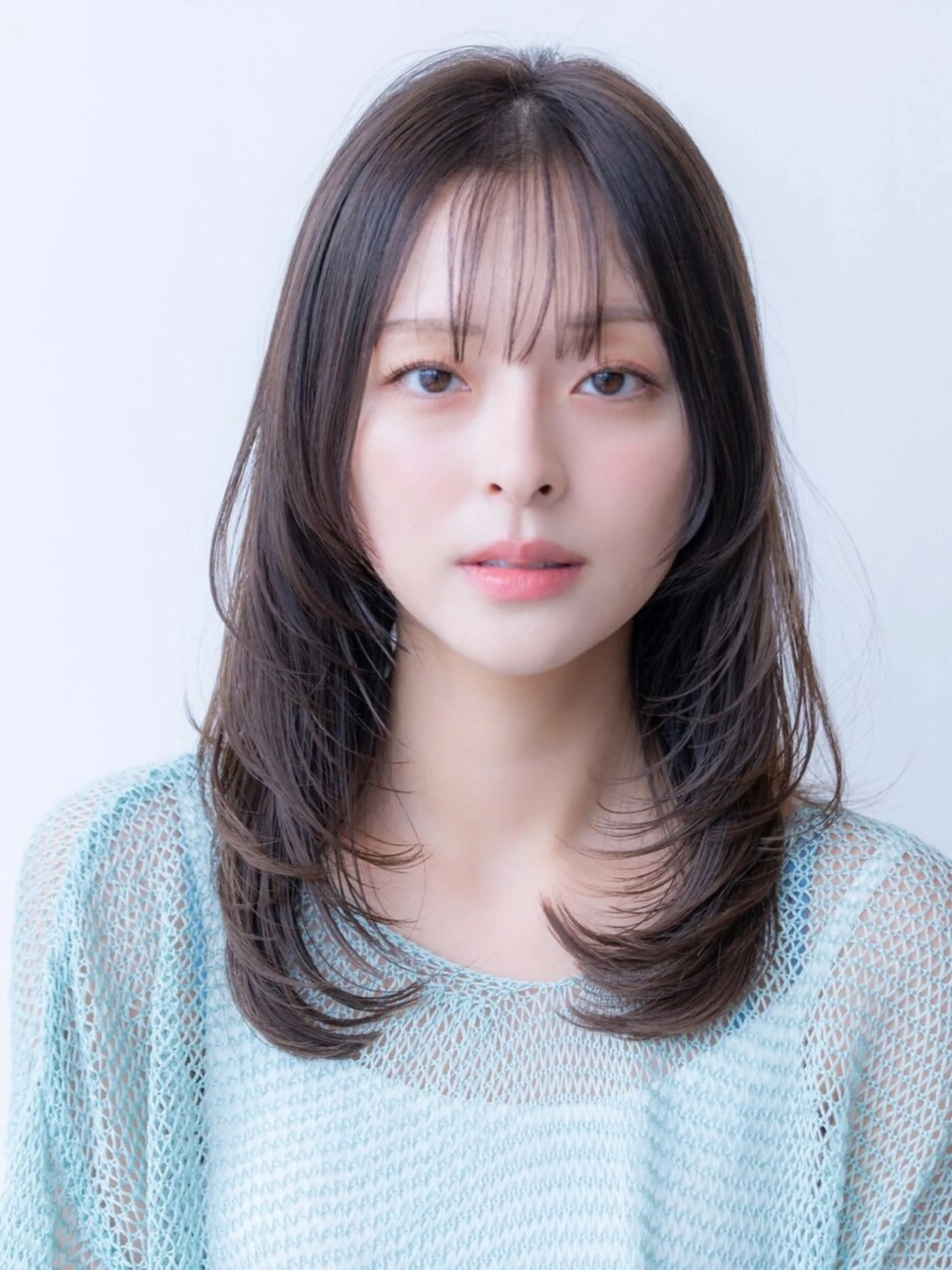 セミロング カラー ブラウンカラー ナチュラルブラウン 韓国風ヘア レイヤーカット カット ヘアカラー トリートメント ヘアセット 韓国レイヤー🇰🇷 韓国研修◎渋谷カイトのヘアスタイル