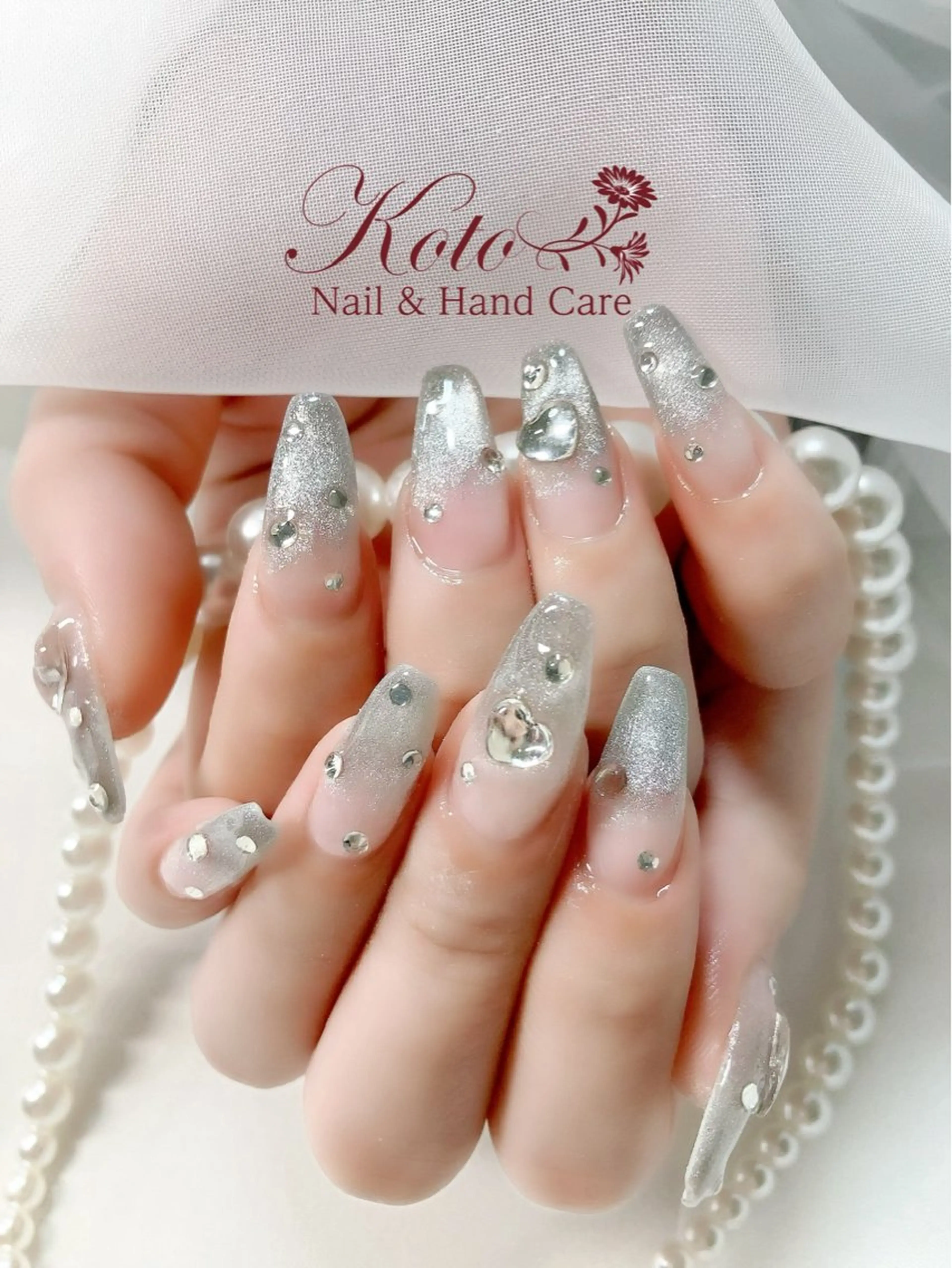 ネイル 長さ出し ジェルネイル マグネットネイル 持ち込み ニュアンスネイル ハンドネイル Nail Salon KOTOのネイルデザイン