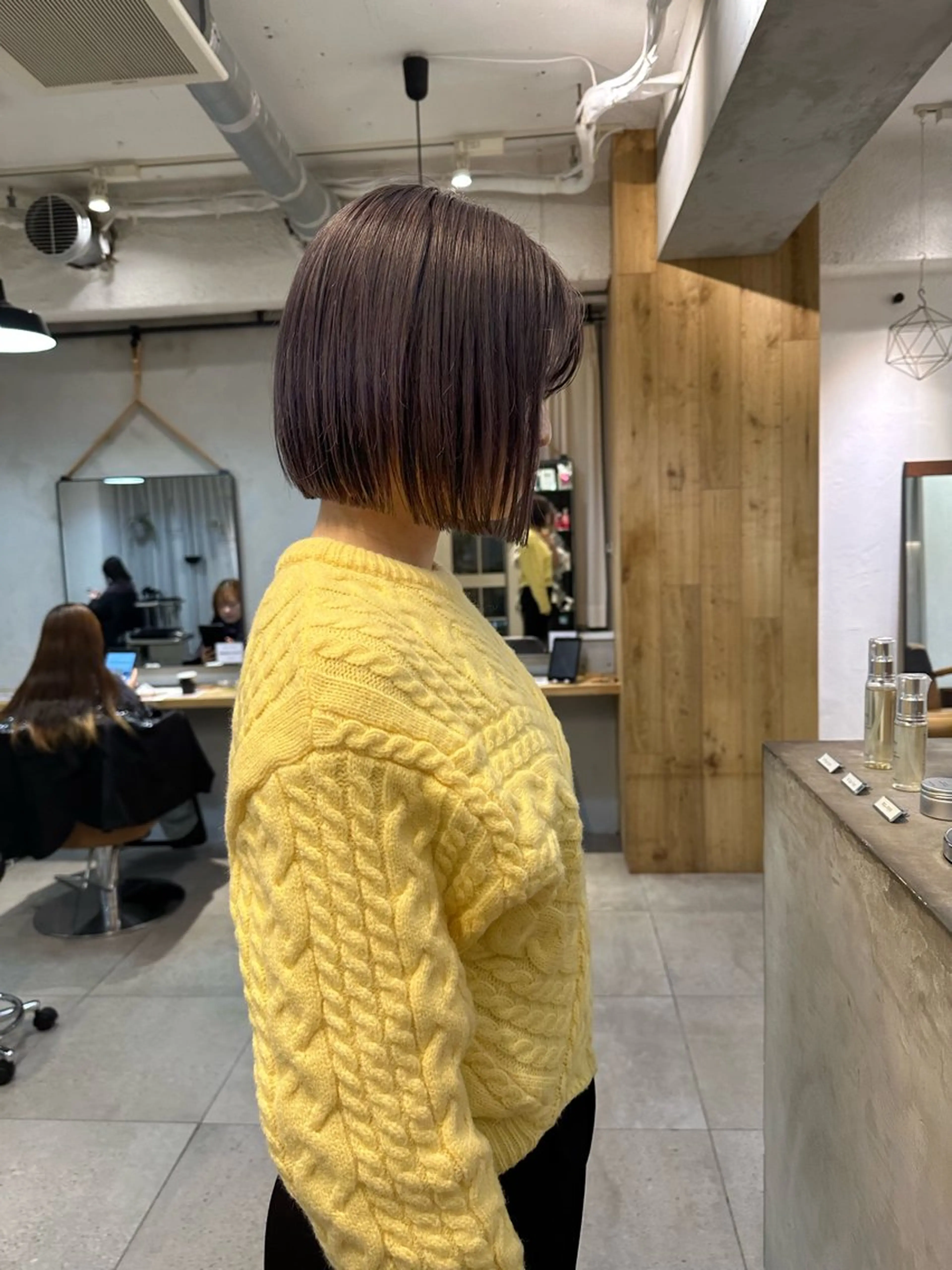 ショート カラー ブリーチ ハイトーンカラー ブリーチなしカラー ボブ REINA☁️透明感 カラー/ぷつっと♡のヘアスタイル