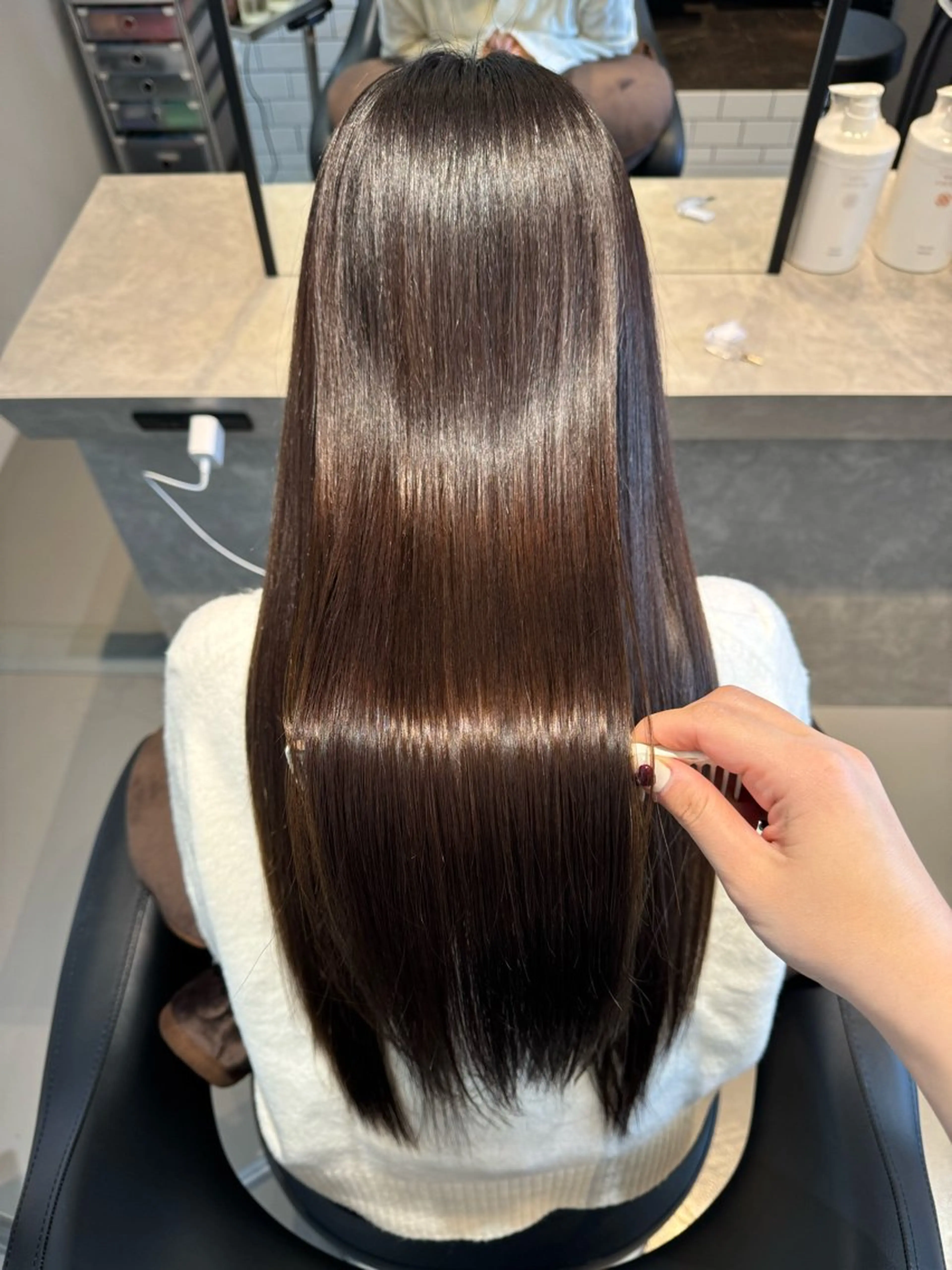 ロング カラー 似合わせカット トリートメント ヘアカラー トリートメント 髪質改善×艶カラー Haruのヘアスタイル