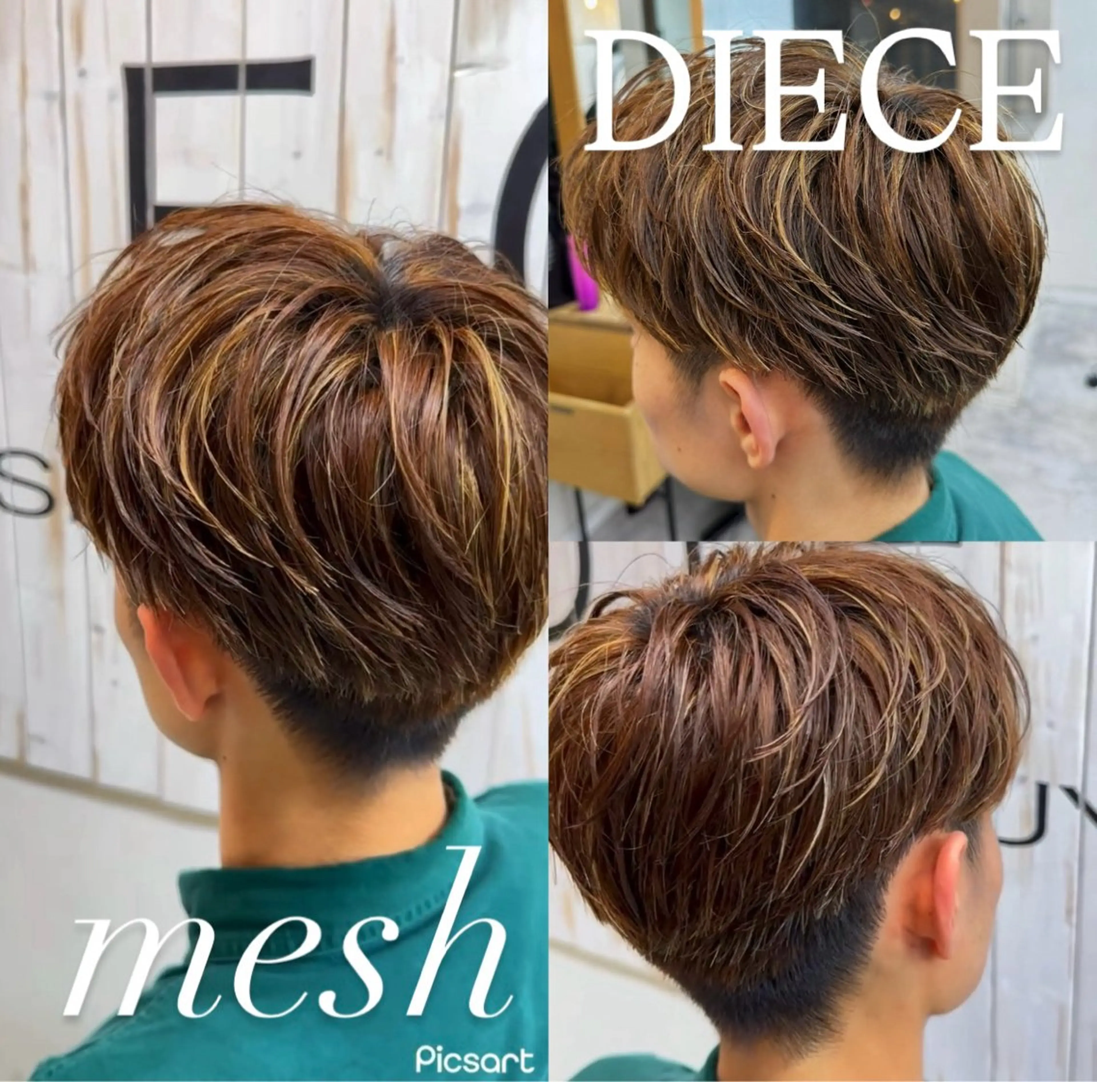 ショート カラー メンズ ヘアカラー DIECE所属・メンズ特化 ⚡️ナツキ⚡️のヘアスタイル