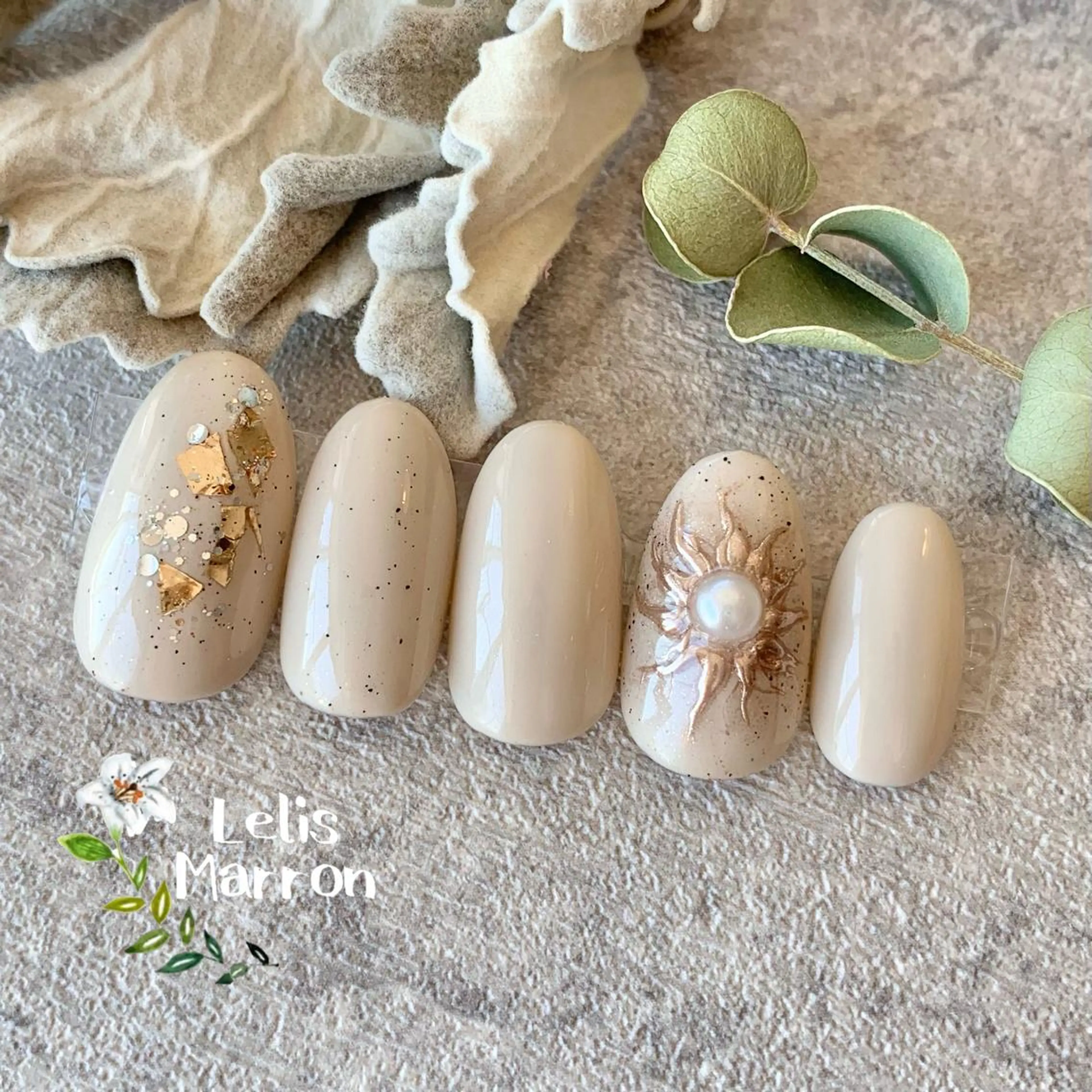 ネイル アートネイル ニュアンスネイル ワンカラーネイル シンプルネイル Lelis Marron所属・岸 侑李のネイルデザイン