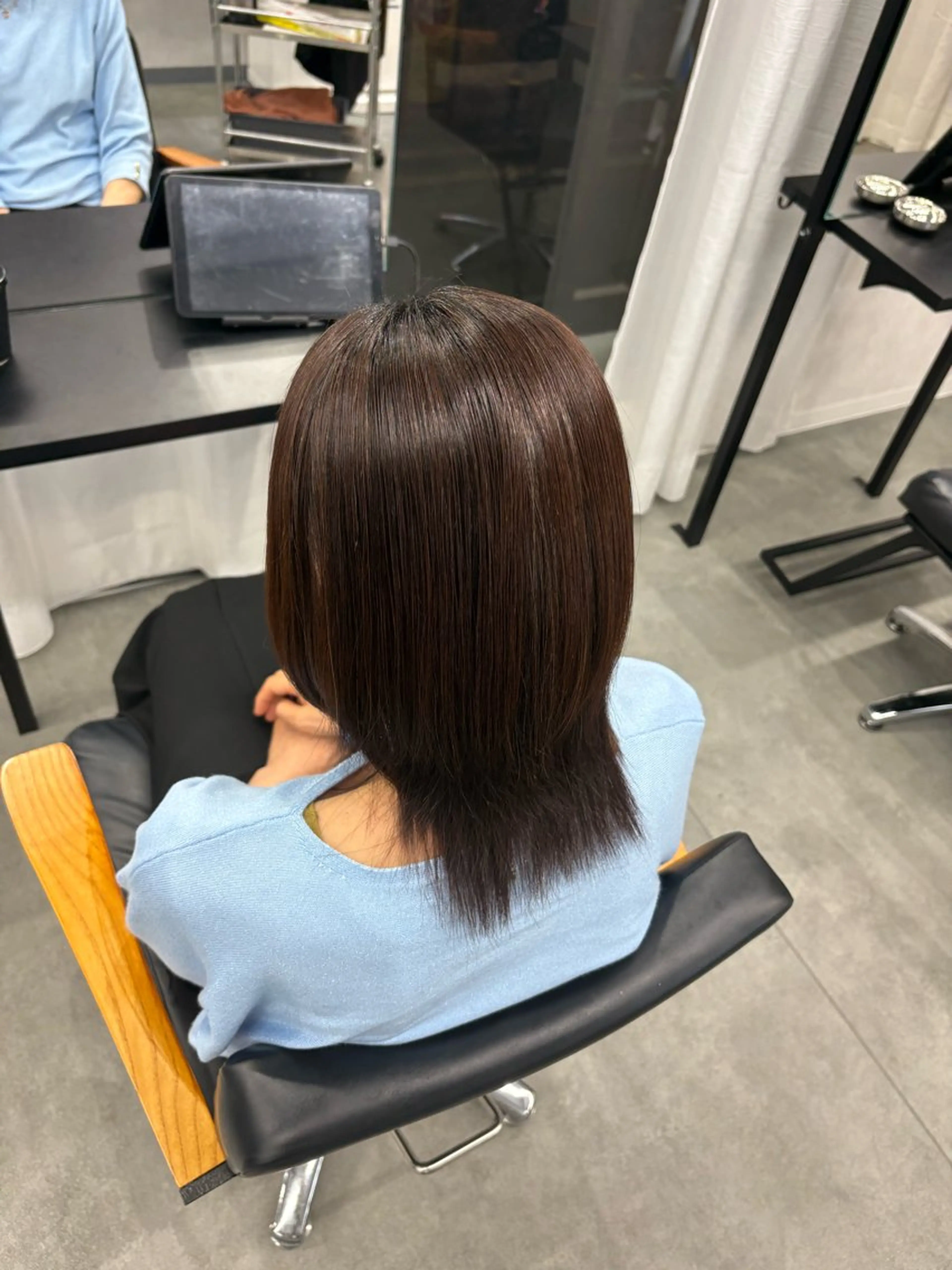 ミディアム 縮毛矯正 カット 縮毛矯正 LIV My(マイ) 髪質改善/箕面のヘアスタイル