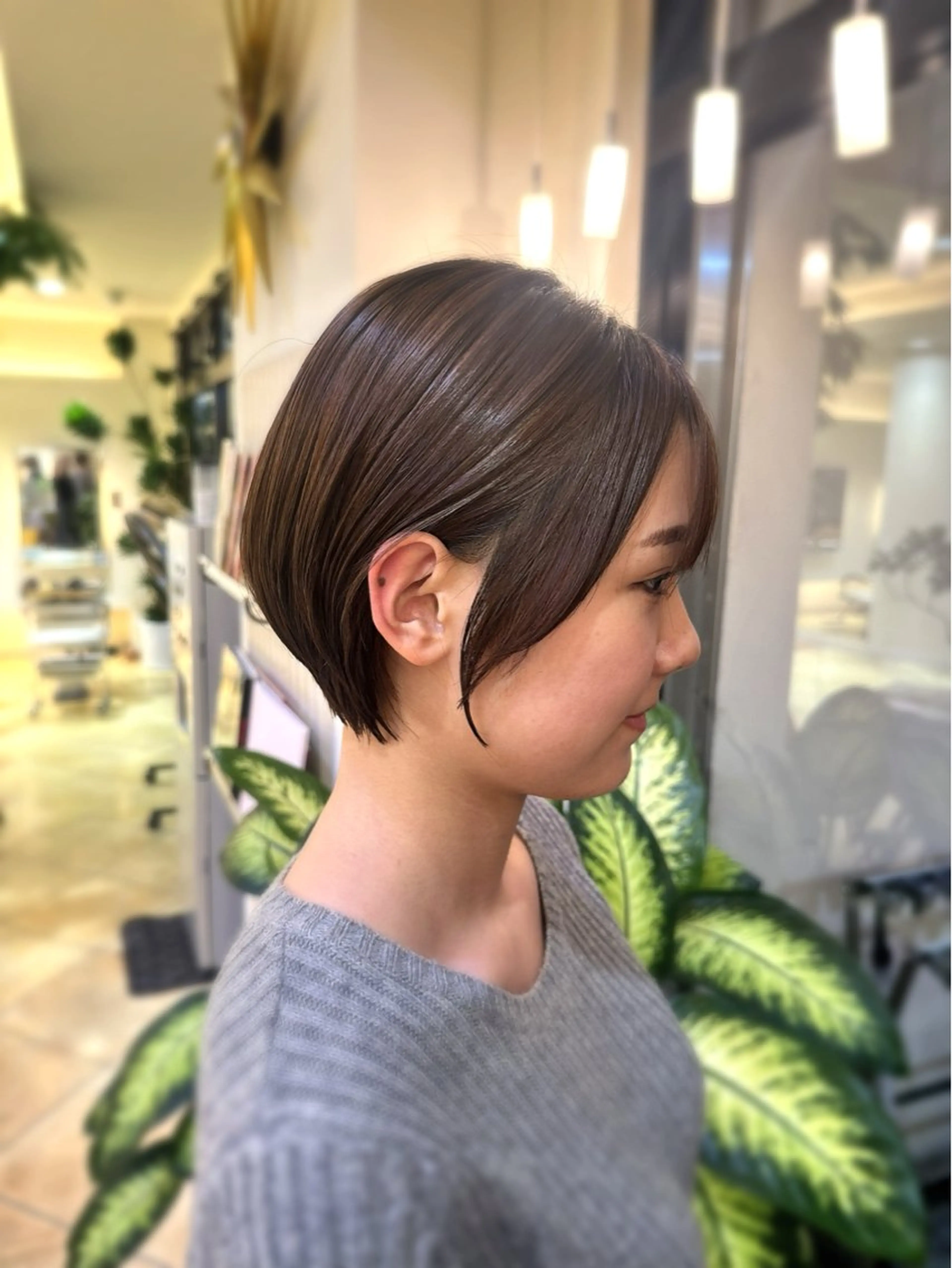 ショート 丸みショート 髪質改善 ショートヘア トリートメント カット トリートメント 小顔レイヤー💗 木村実樹のヘアスタイル