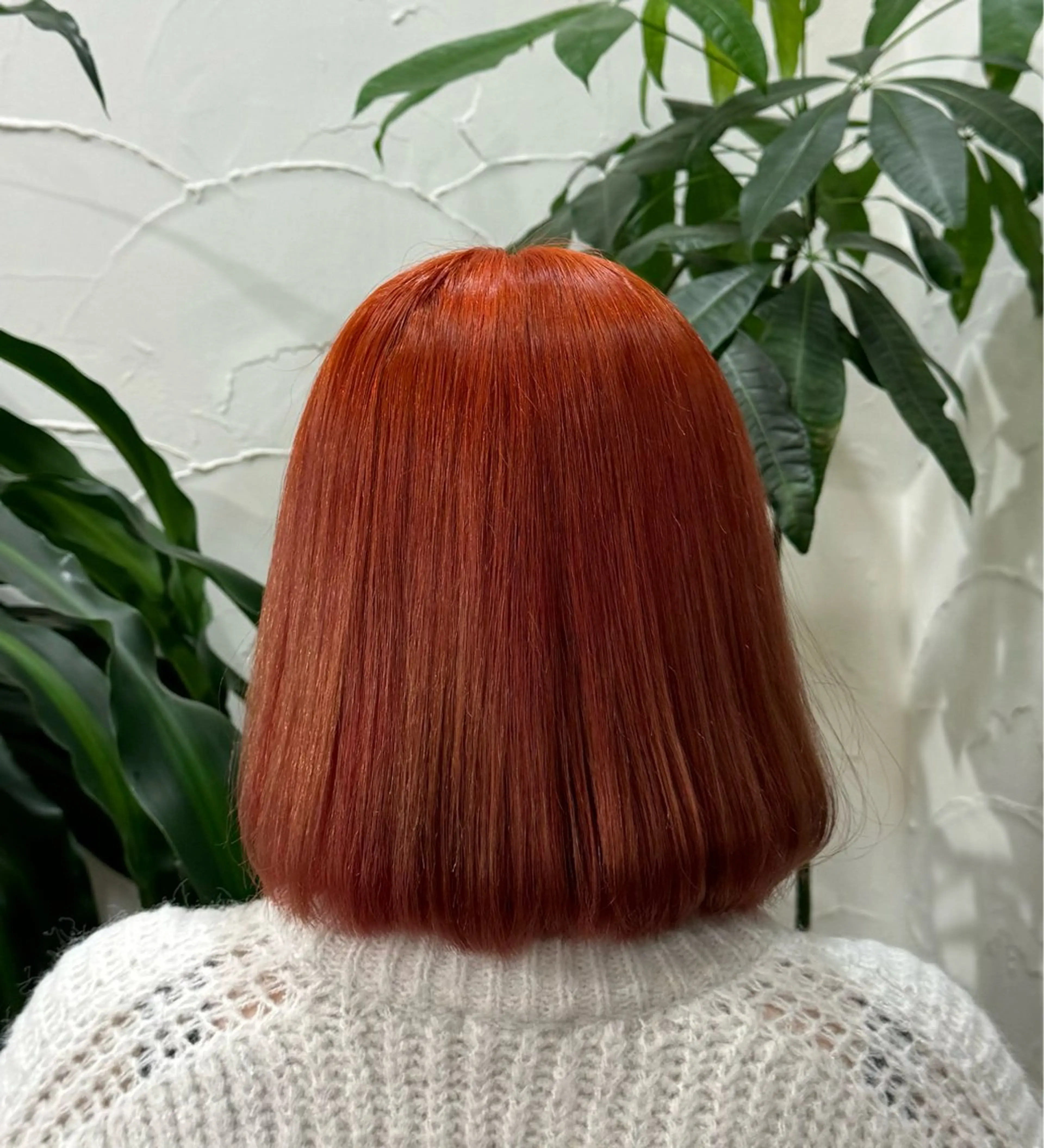 ミディアム カラー ブリーチ オレンジ 🍎暖色カラーで大人 可愛く🍒齋藤すみれのヘアスタイル