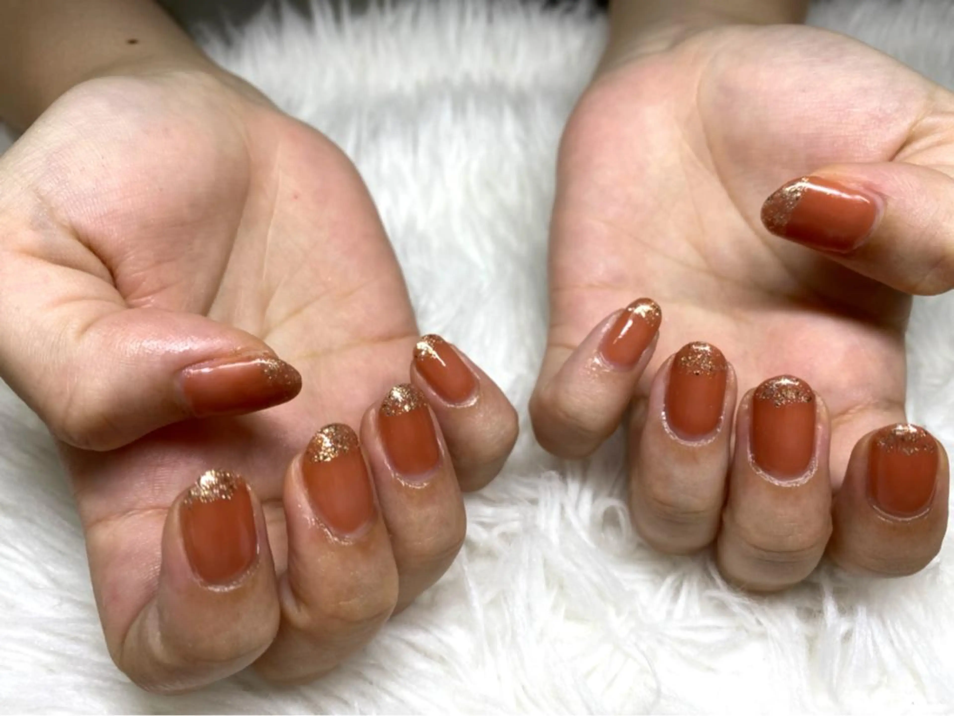 ネイル ブラウン ニュアンスネイル シンプルネイル ViMORE あやのネイルデザイン