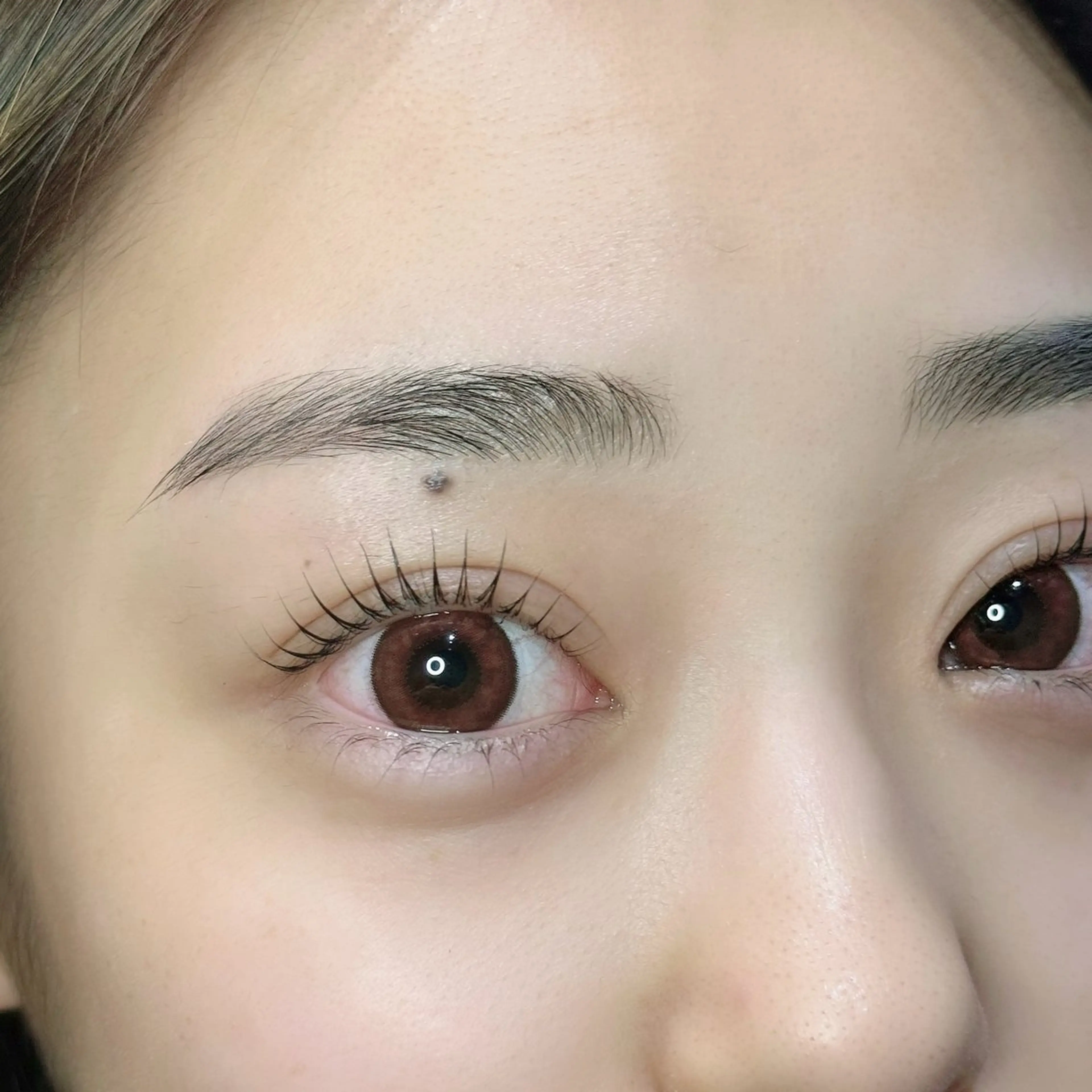 💫超時短同時施術💫まつ毛パーマ×アイブロウワックス脱毛(コーティング付&間引き・カット・メイク仕上げ)の写真