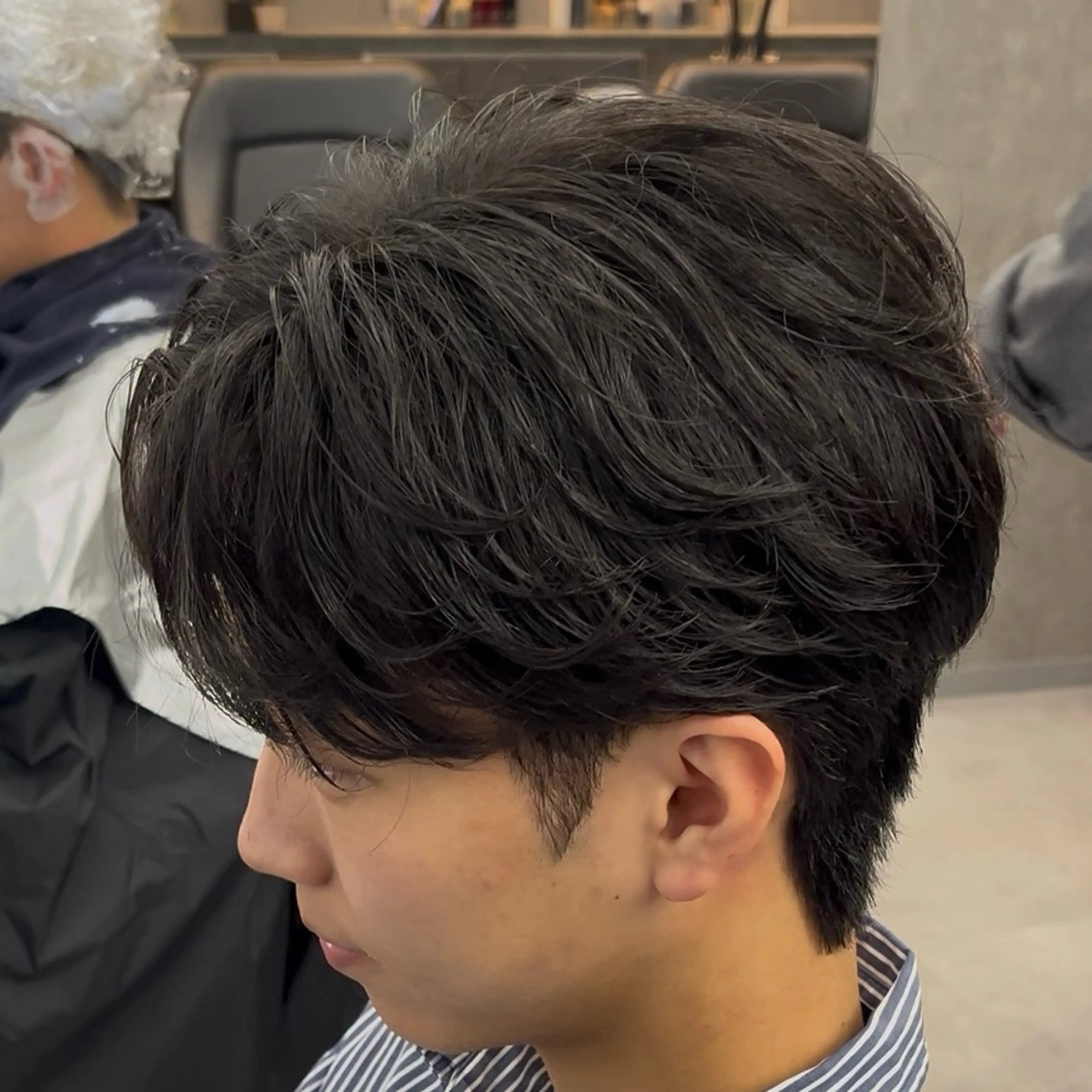 ショート パーマ ヘアアレンジ メンズ ダウンパーマ メンズパーマ メンズウルフカット ウルフカット カット パーマ 【札幌メンズ特化】 🔥RIKU🔥のヘアスタイル