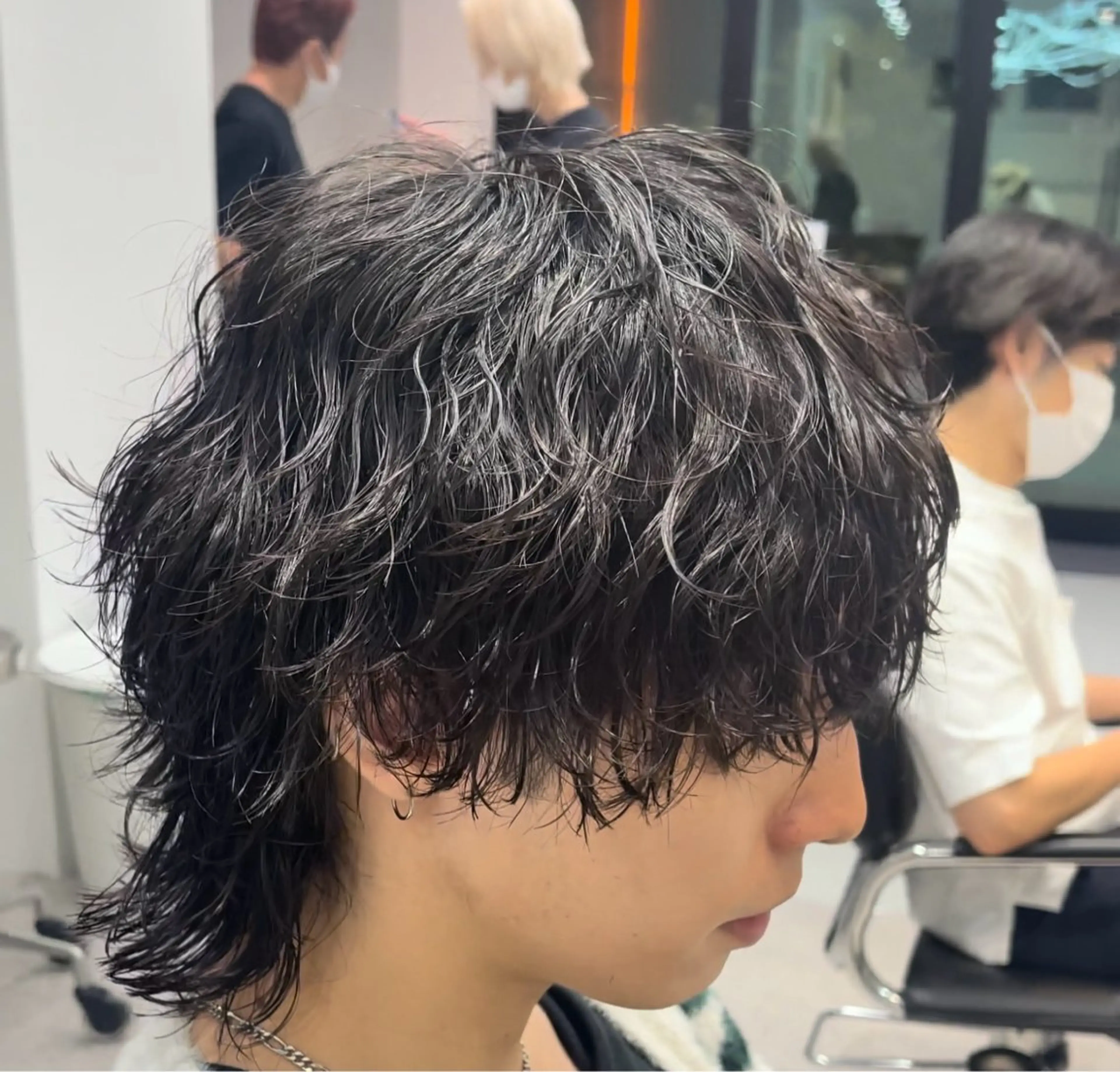 セミロング カラー パーマ ヘアアレンジ メンズ fifth 石川 凪のヘアスタイル