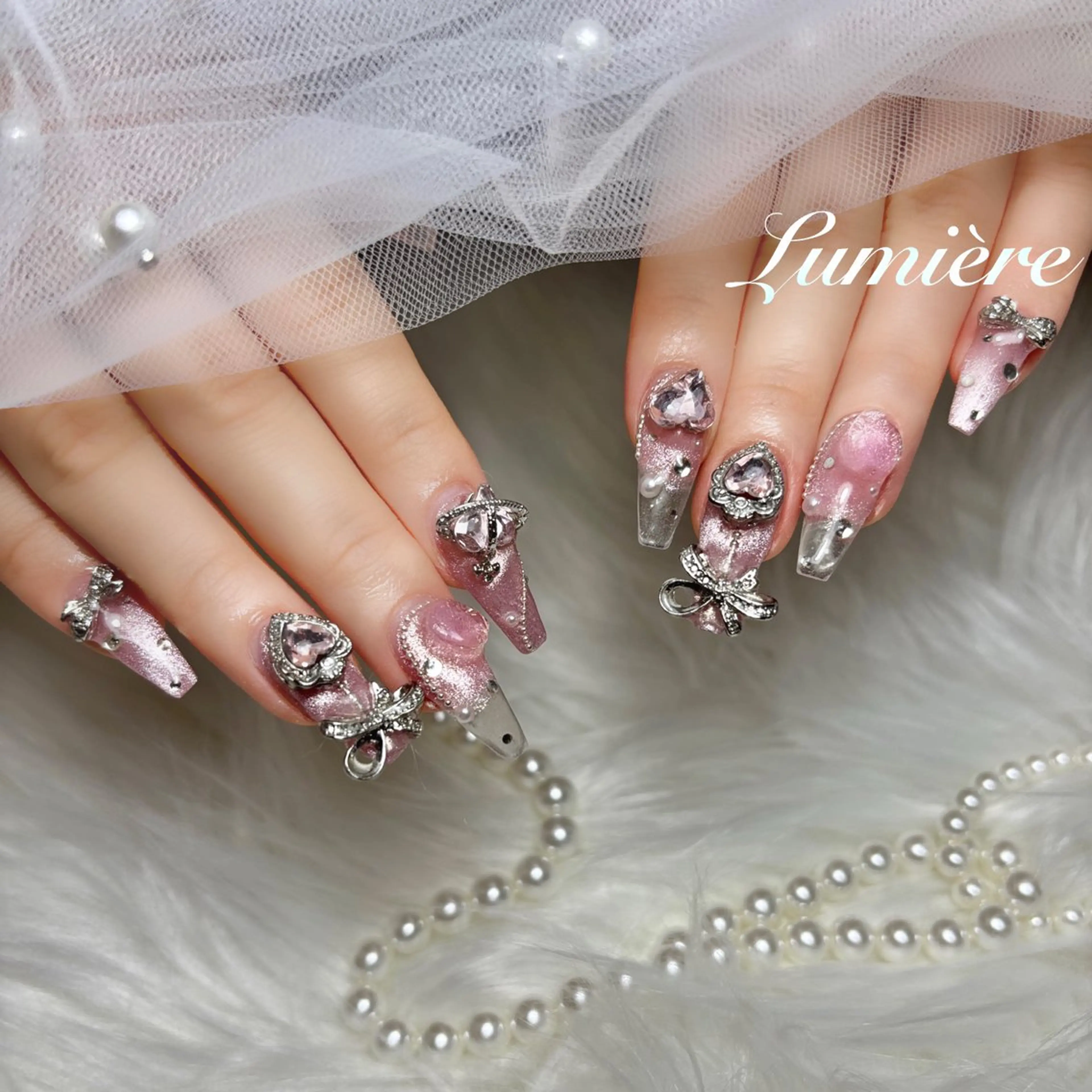 ネイル Lumière｜ ロング｜ワンホンのネイルデザイン