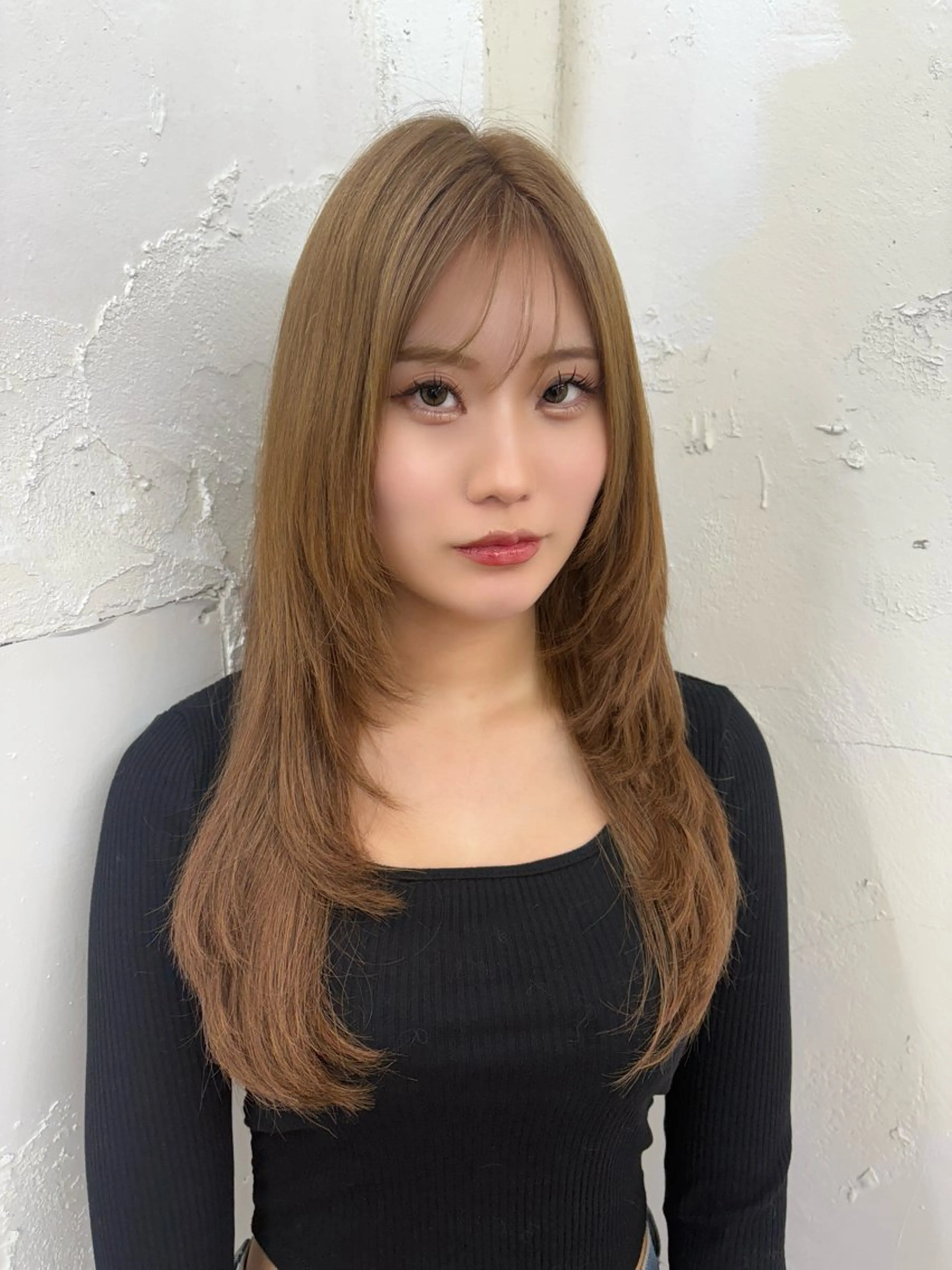 ロング カラー シールエクステ エクステ レイヤーカット ヘアカラー エクステ ベルグロー アルファのヘアスタイル