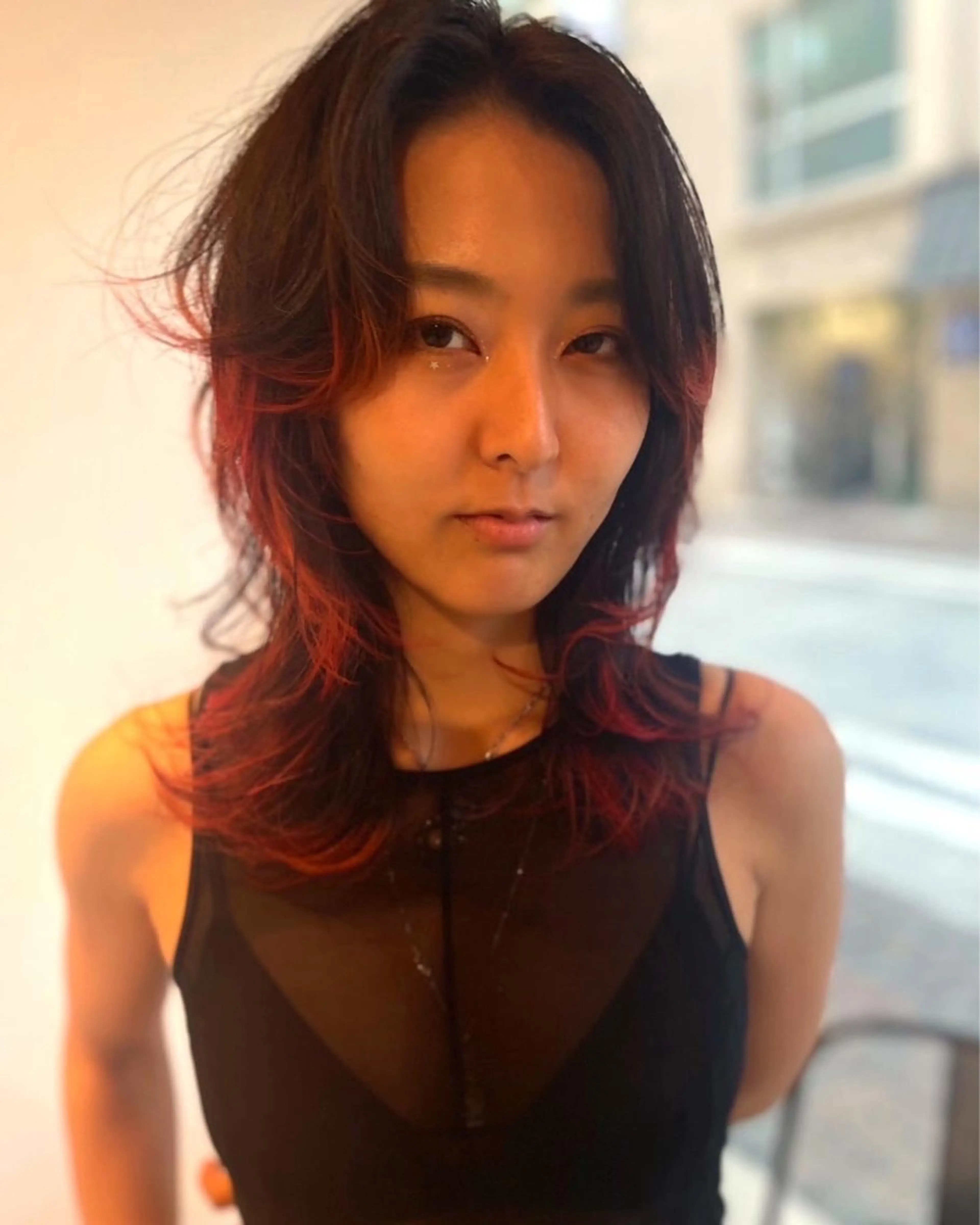 w color ケアブリーチカラー+カット+髪質改善ハホニコトリートメント(ケアプロ付き)の写真