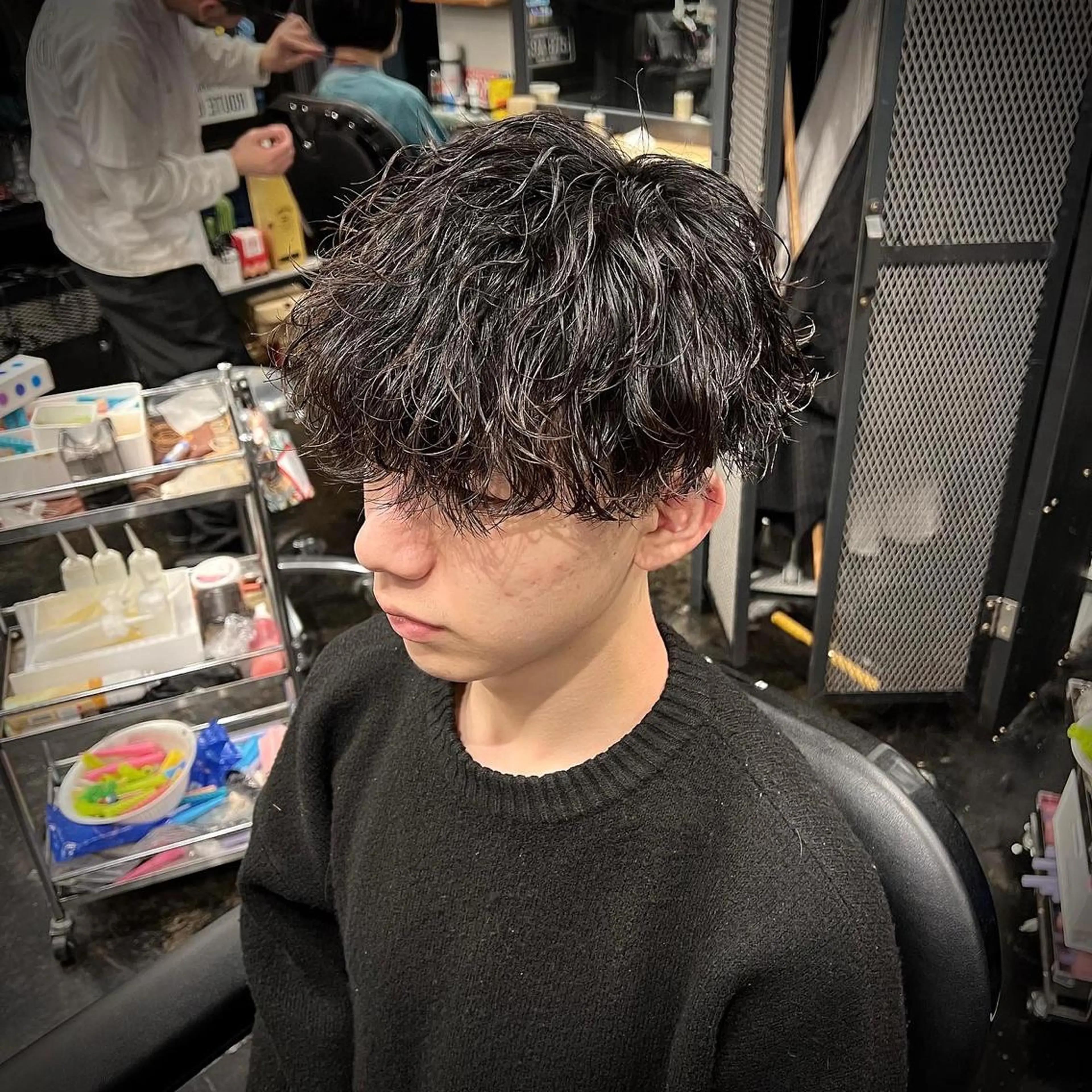 メンズ マッシュ メンズパーマ 波巻きパーマ メンズ特化/パーマ/ メッシュ/竜成のヘアスタイル