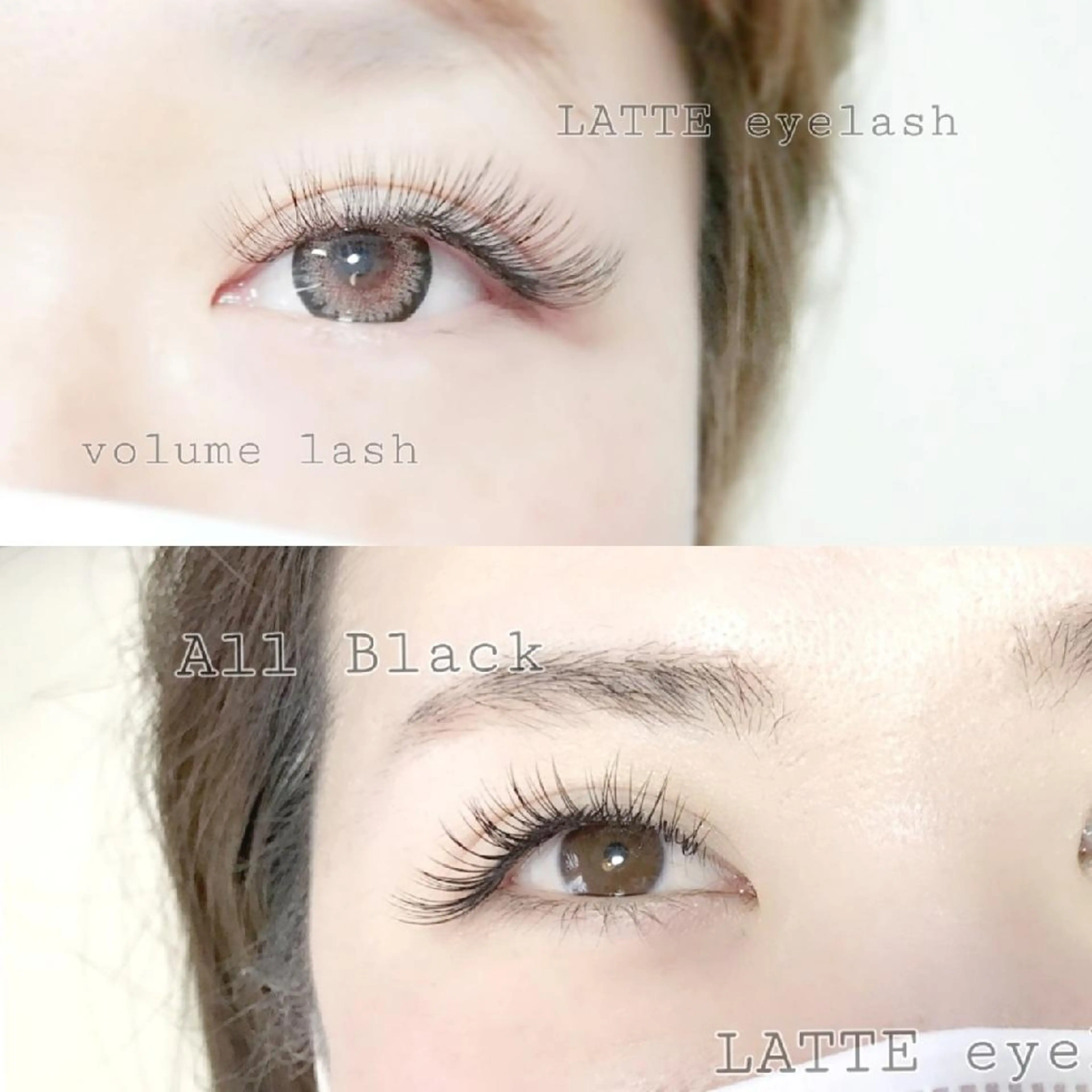 マツエク・マツパ ボリュームラッシュ LATTE eyelashのマツエク・マツパデザイン