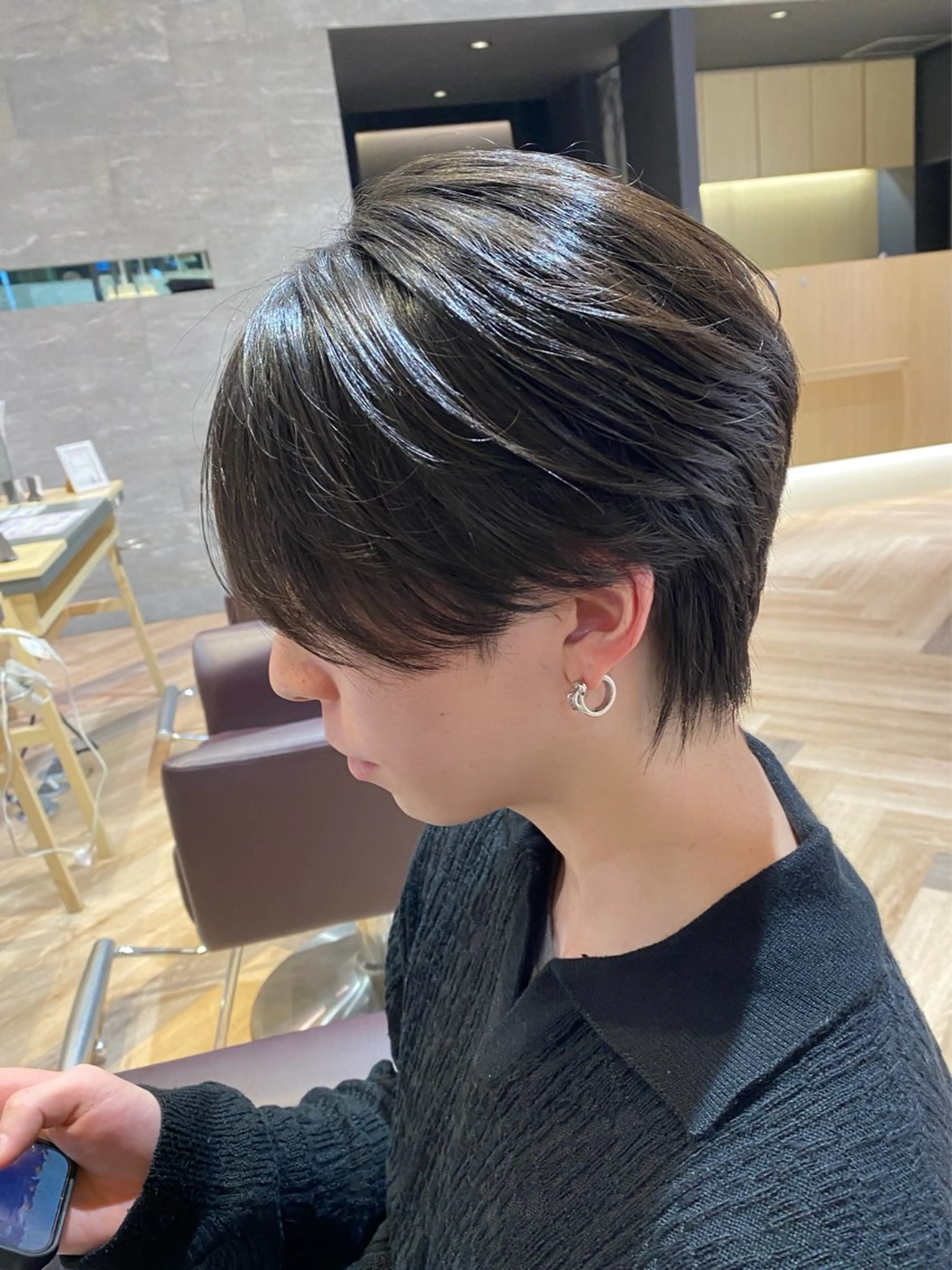 ミディアム カラー パーマ メンズ特化/フェザー /パーマ/伊勢元のヘアスタイル