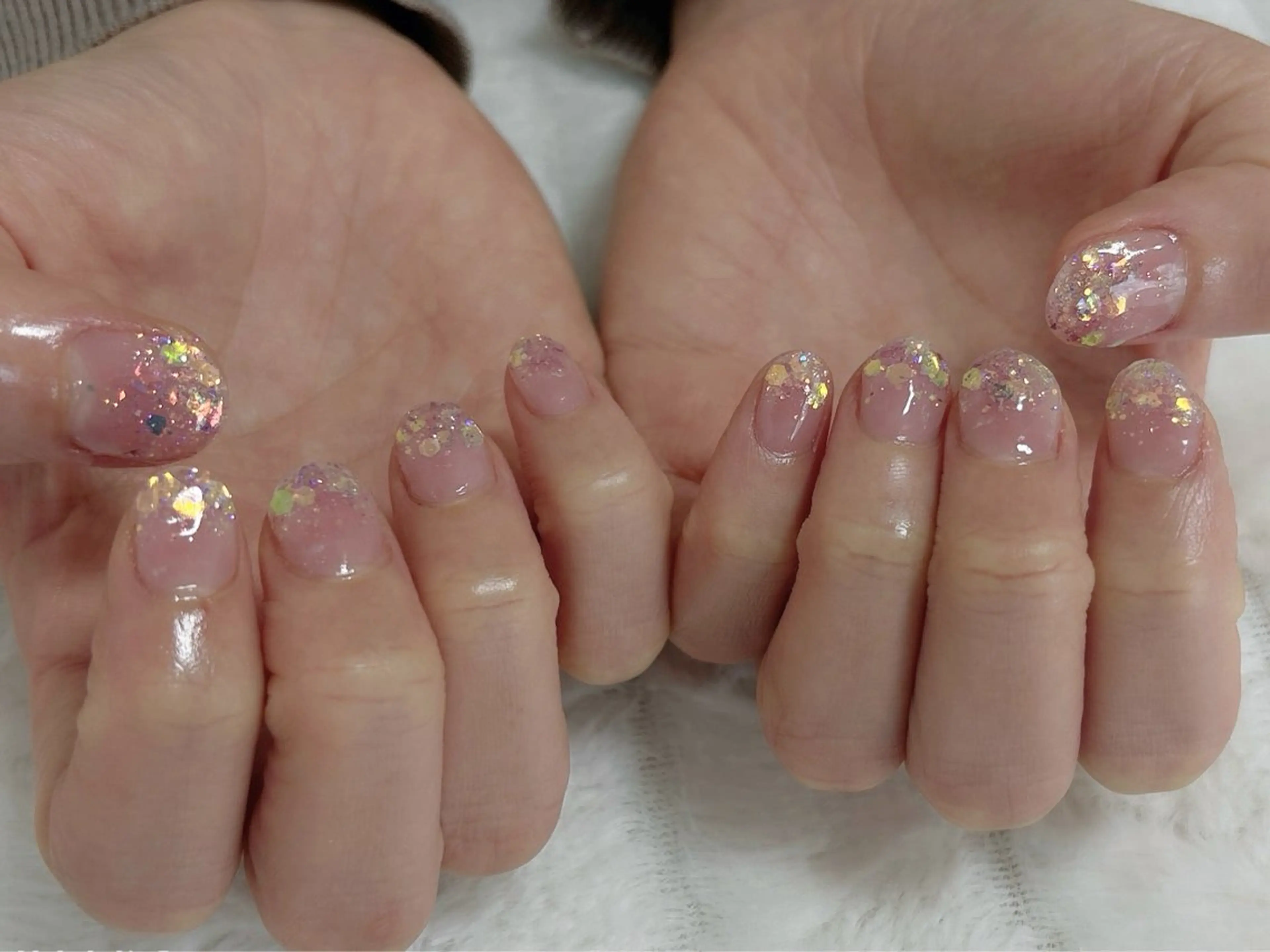 ネイル グラデーション ラメ(グリッター) ラメグラデーション nail salon はるりのネイルデザイン