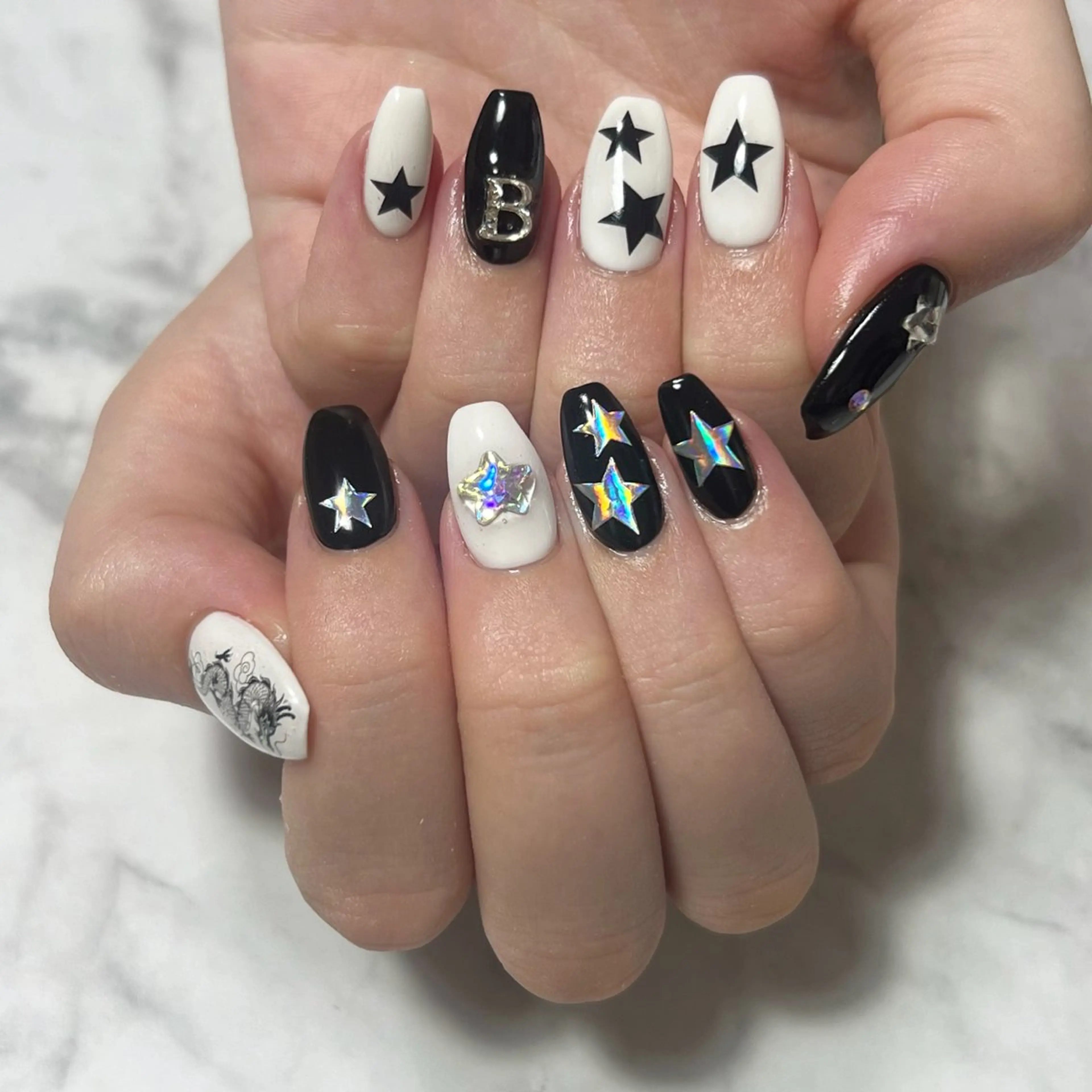 ネイル ストーンネイル ハンドネイル nail salon Bayのネイルデザイン