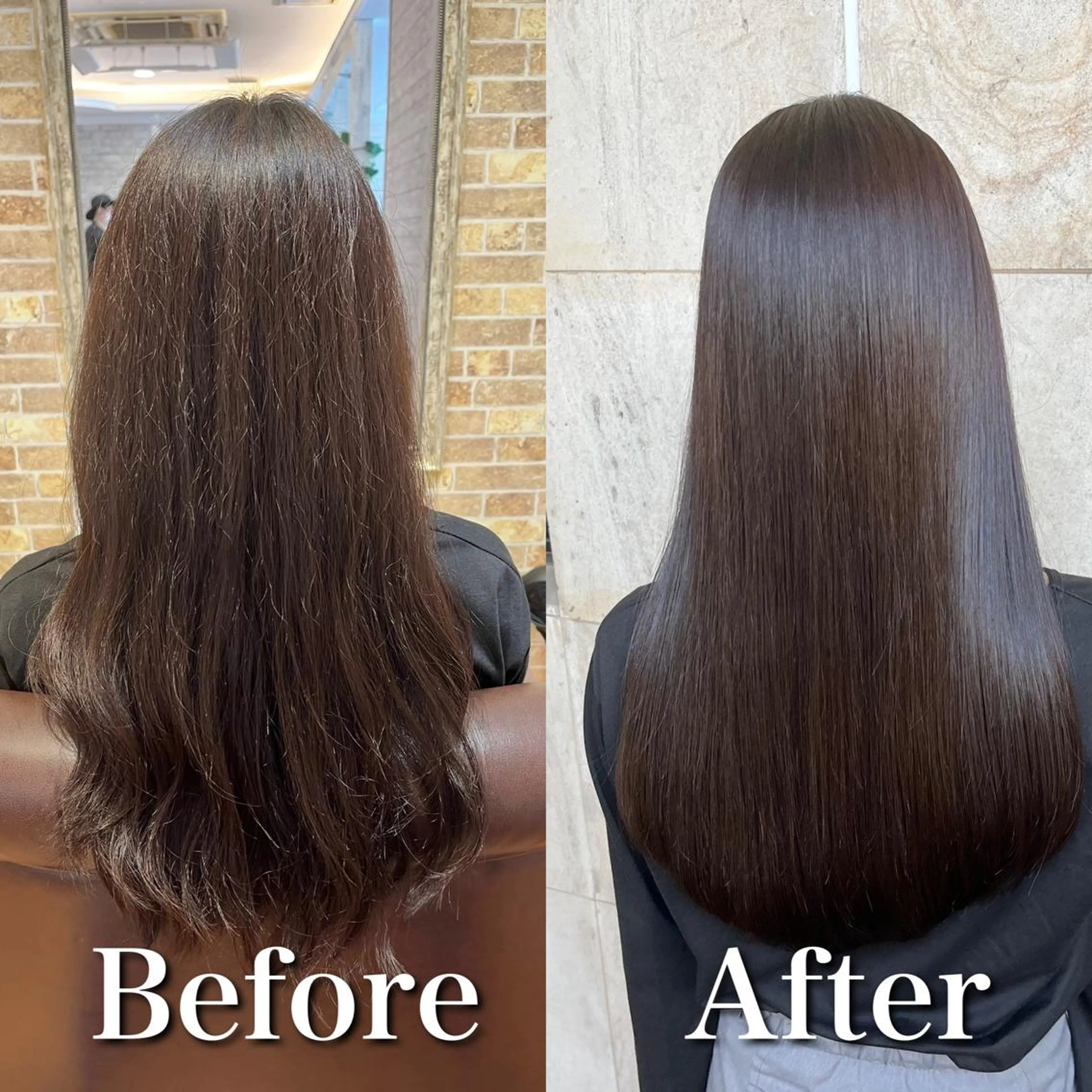 ロング パーマ ハイライト 髪質改善 韓国風ヘア 縮毛矯正 トリートメント ブリーチなし✨艶髪 カラー𓃲YAGIのヘアスタイル