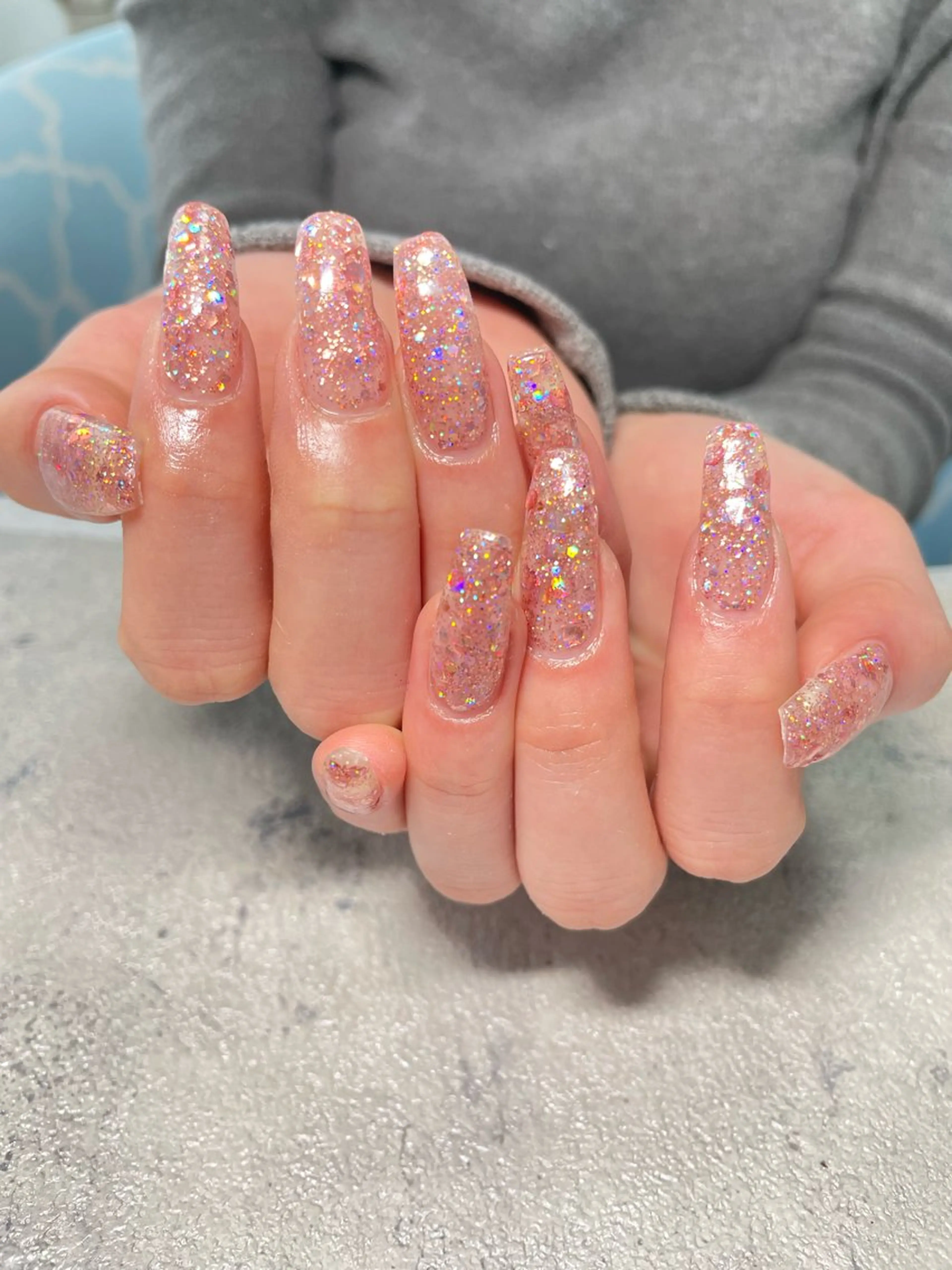 ネイル ラメ(グリッター) ワンカラーネイル はるひな ねいるのネイルデザイン