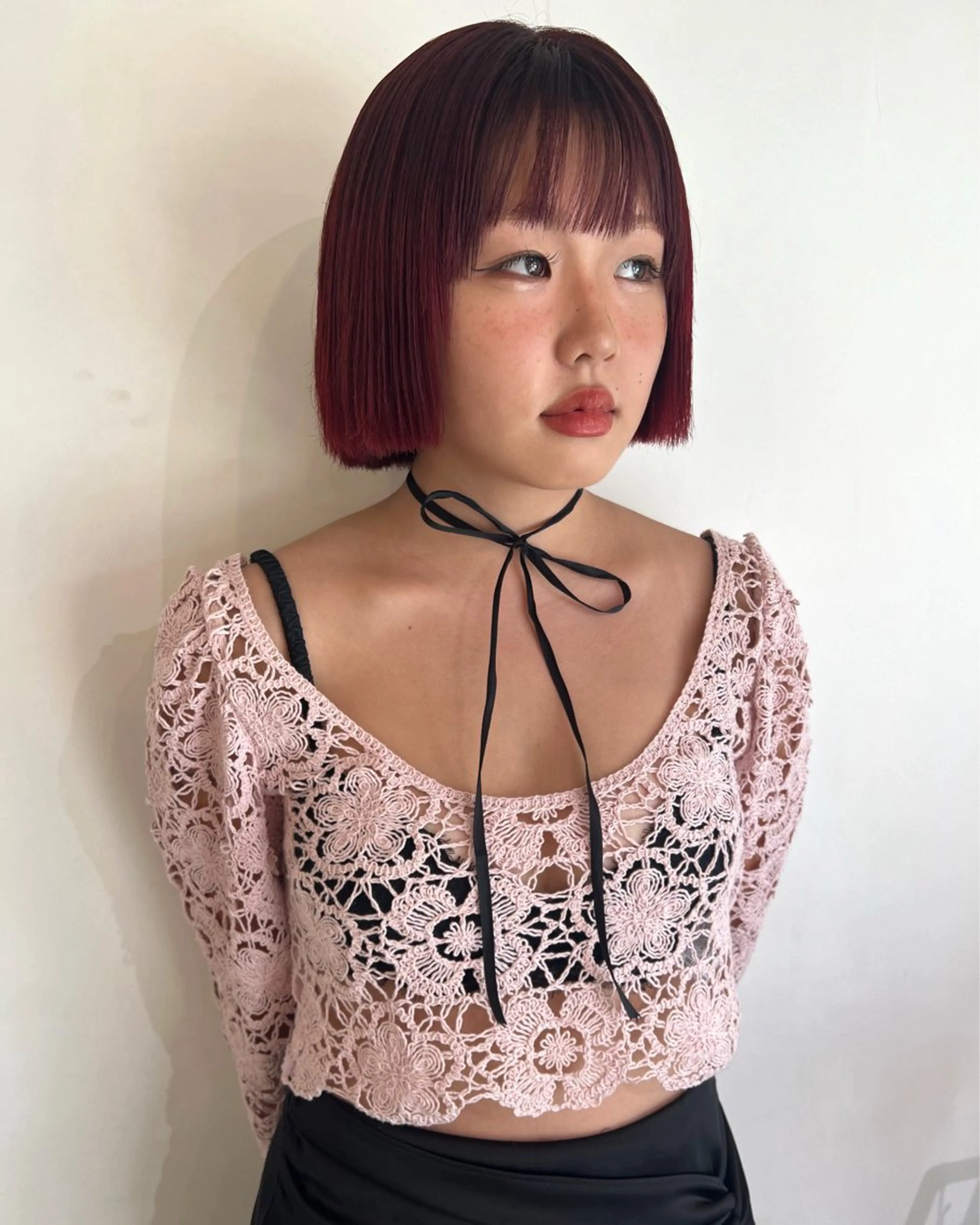 カラー ヘアカラー ブリーチカラー🎀 韓国風/寺門美優のヘアスタイル