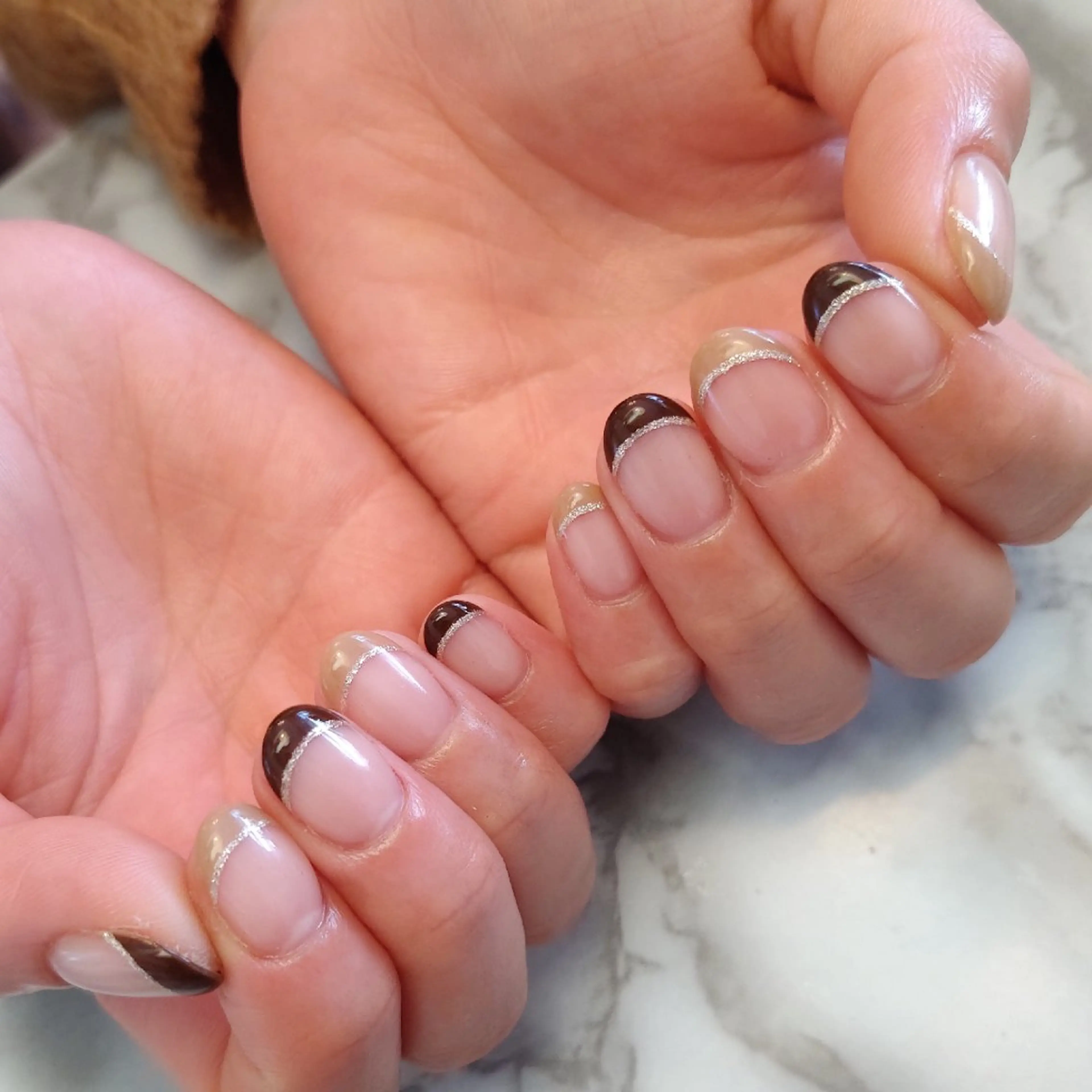 ネイル フレンチネイル ジェヌインネイル 河内のネイルデザイン