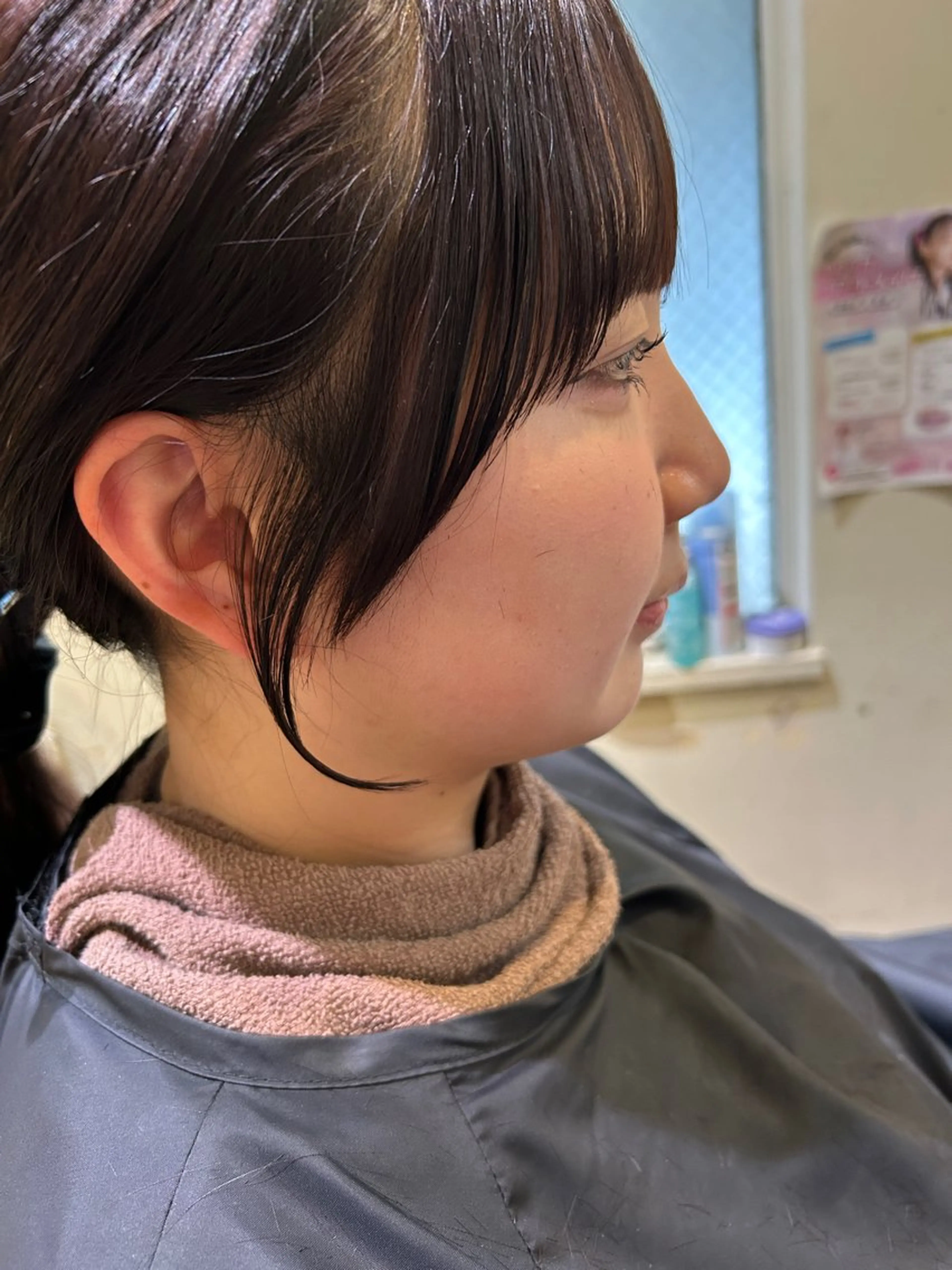 ミディアム カラー ケアカラー 髪質改善 カット トリートメント ヘッドスパ 久木原 ゆりのヘアスタイル