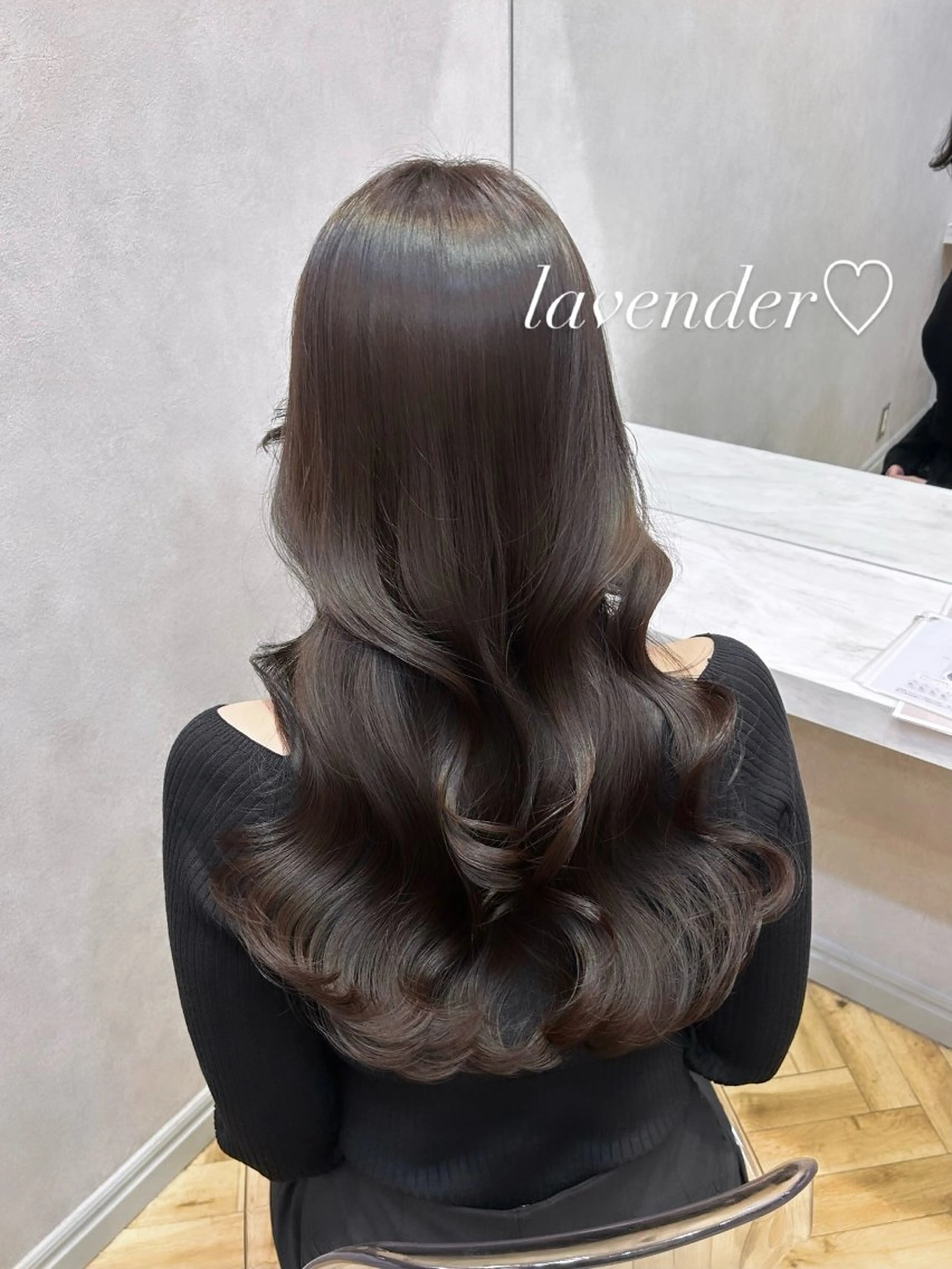 ロング カラー ヘアアレンジ アッシュ 透明感カラー ラベンダーカラー ラベンダーアッシュ 🩷韓国ヘア/ヨシン モリ🩷Maikaのヘアスタイル